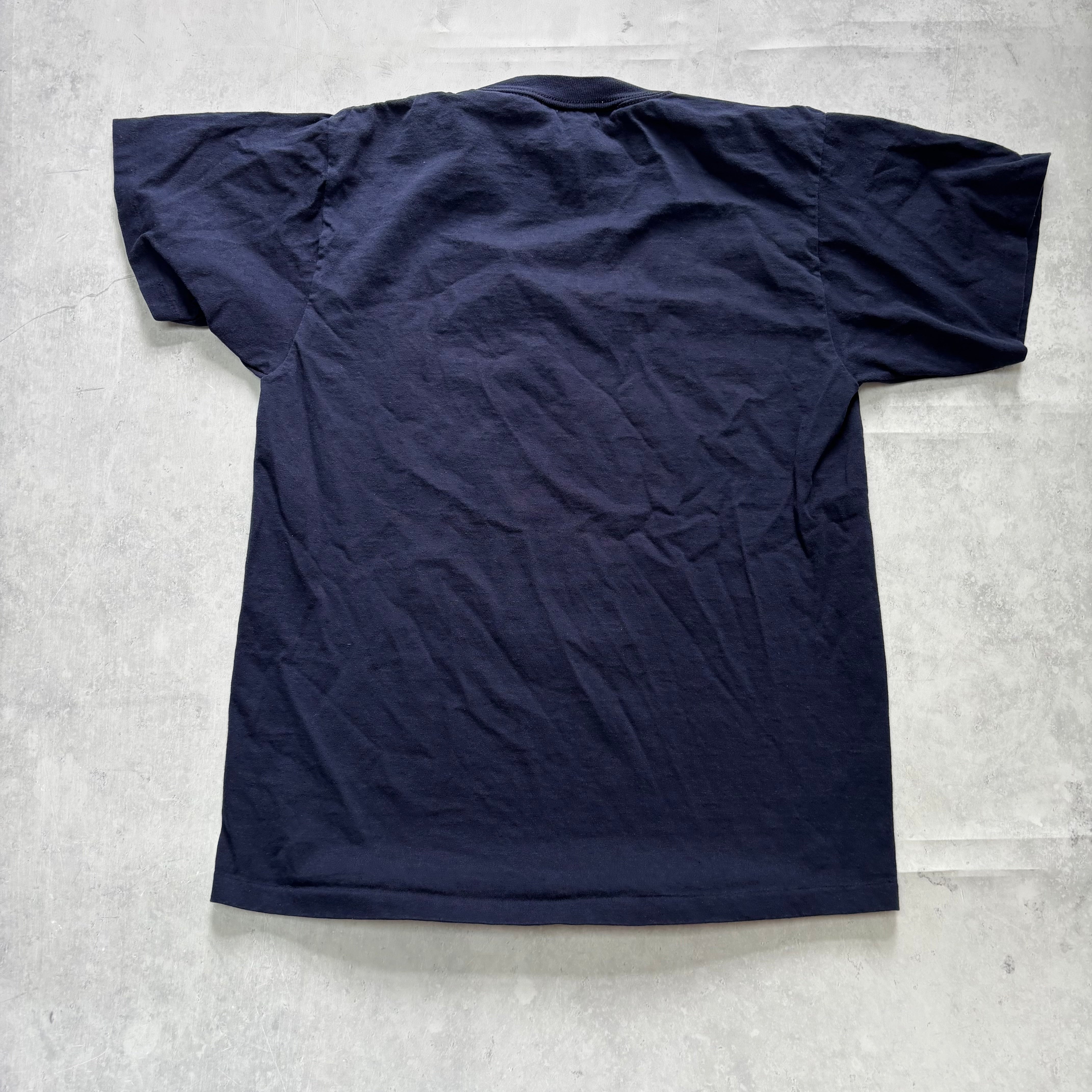 Vintage T Shirt Mens Small Navy Single Stitch Graphic Print 90s NFL (E)