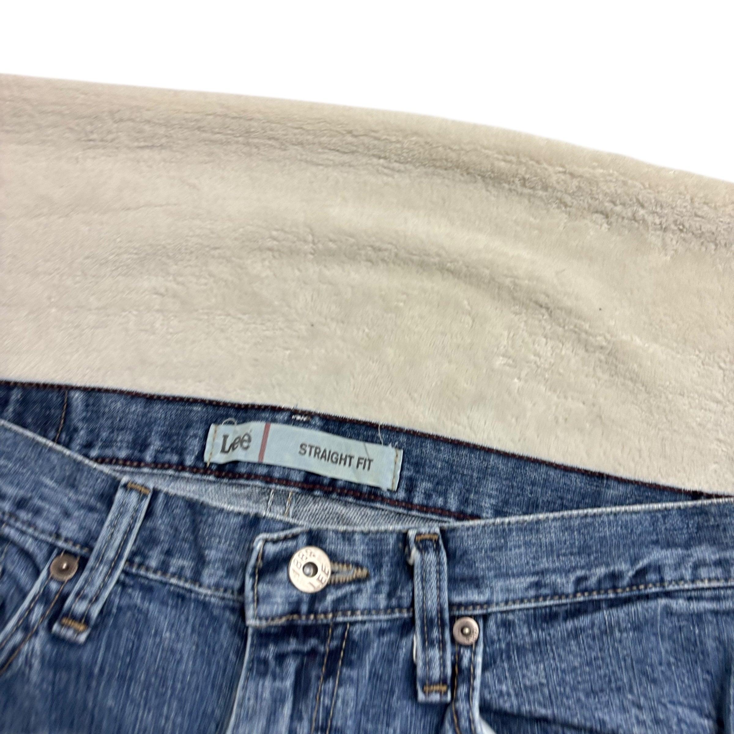 Lee Jeans W30 L27 Mens Mid Blue Regular Straight Fit Vintage Denim (E)