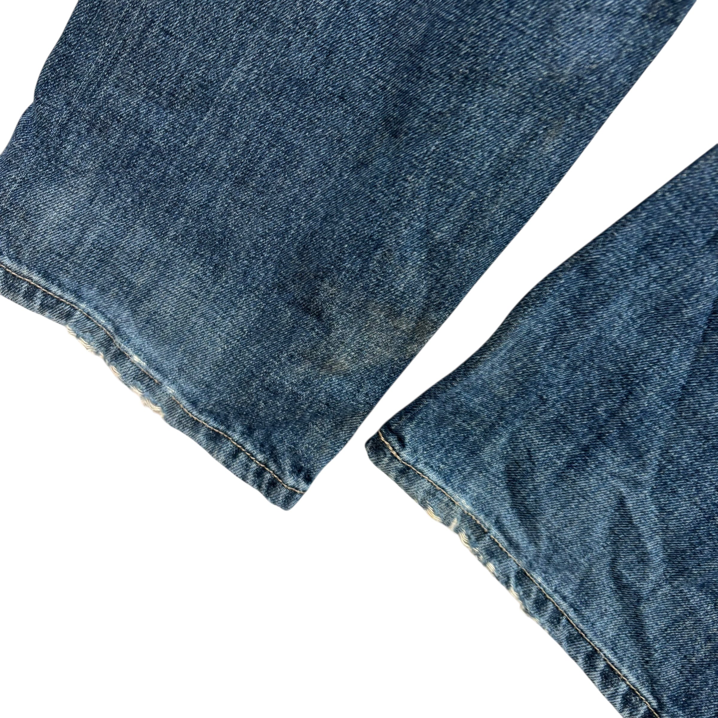 Levis 514 Jeans W32 L32 Mens Dark Blue Regular Straight Fit Vintage Denim
