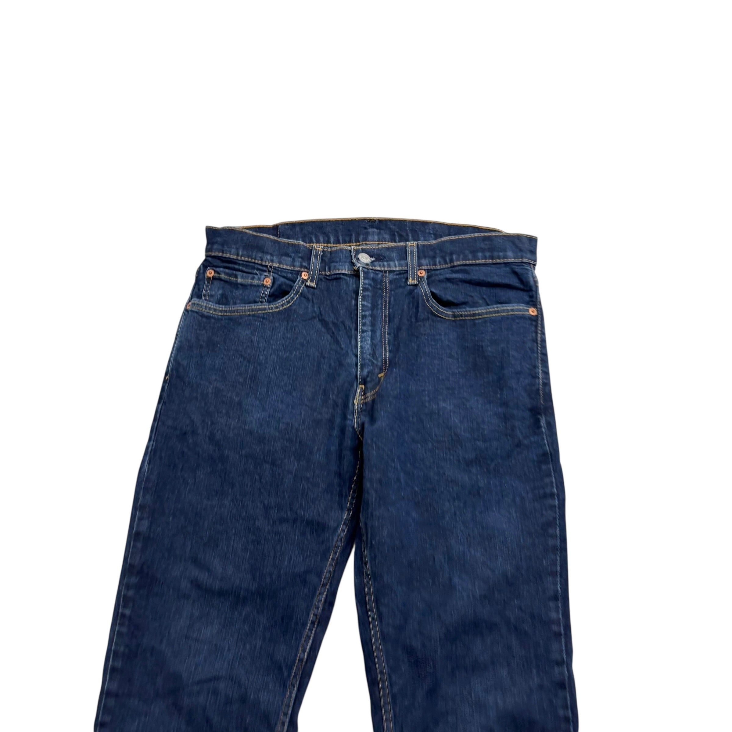 Levis 559 Jeans W34 L34 Mens Dark Blue Regular Straight Fit Stretch Denim (E)