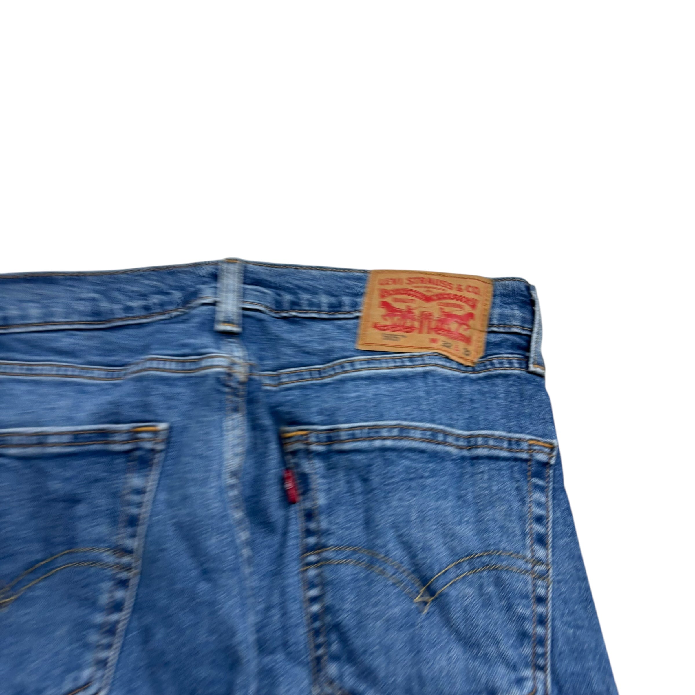 Levis 505 Jeans W32 L32 Mens Mid Blue Regular Straight Fit Stretch Denim