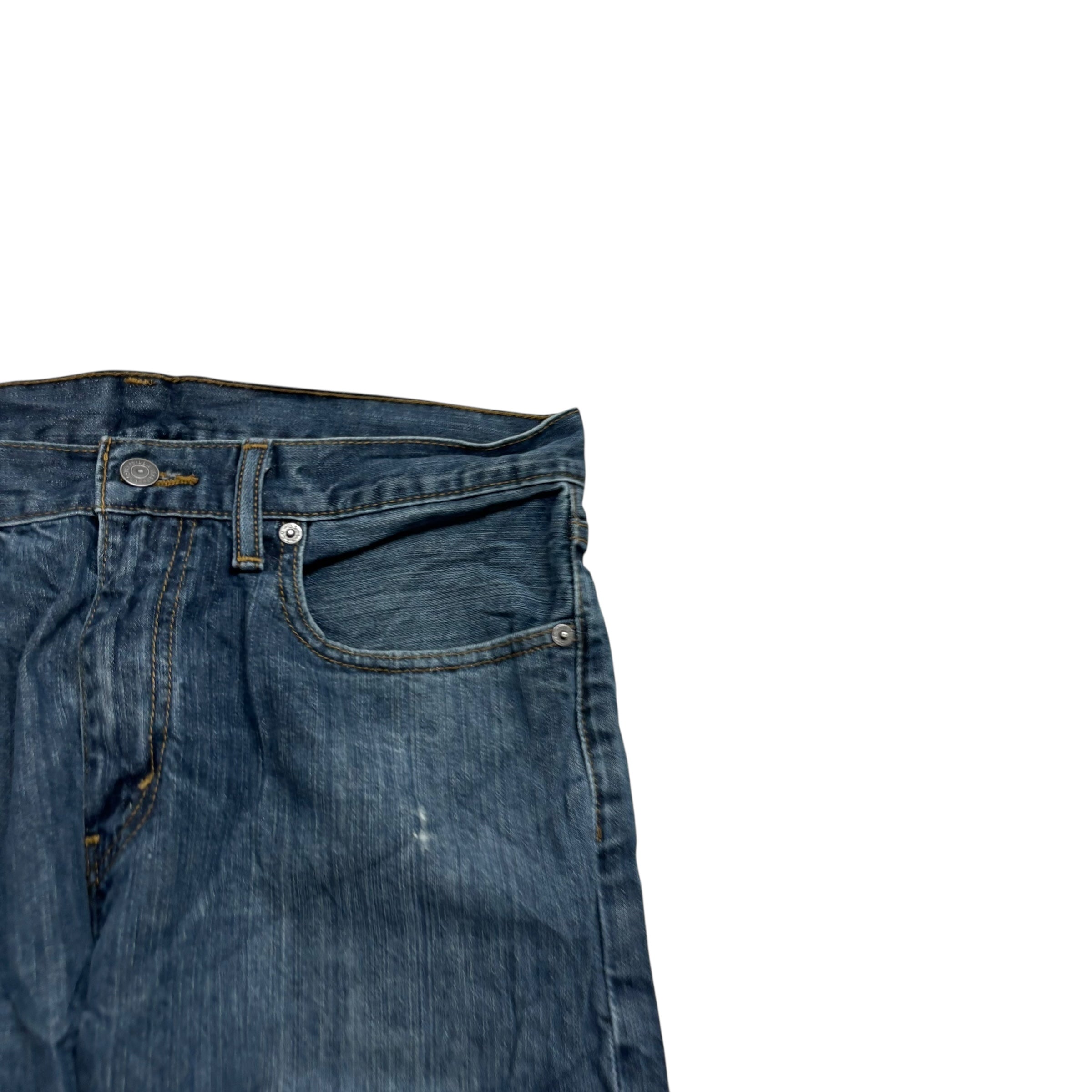Levis 502 Jeans W32 L28 Mens Dark Blue Regular Tapered Fit Denim