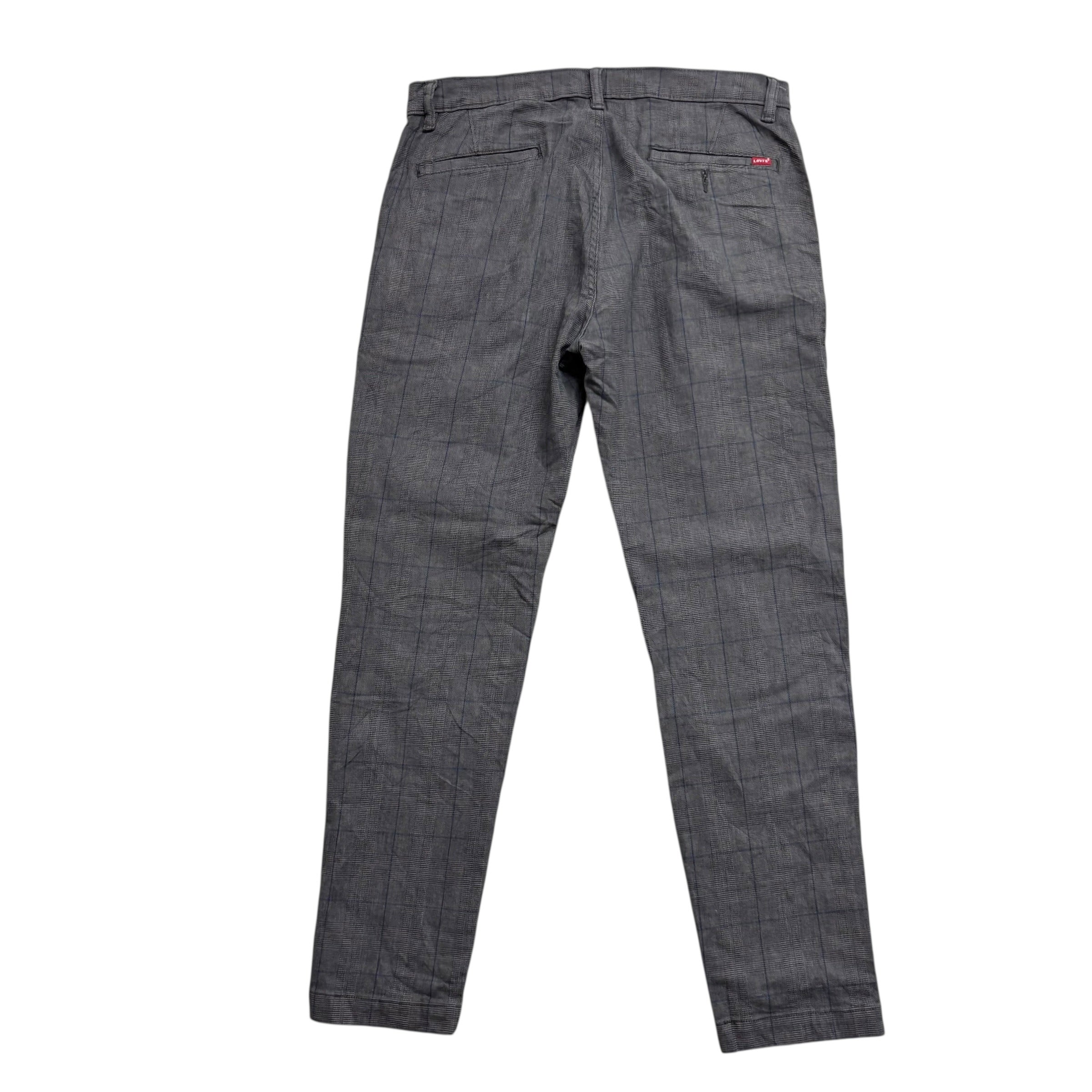 Levis XX Chino Trousers W32 L32 Mens Grey Standard Tapered Fit Stretch Pants (E)