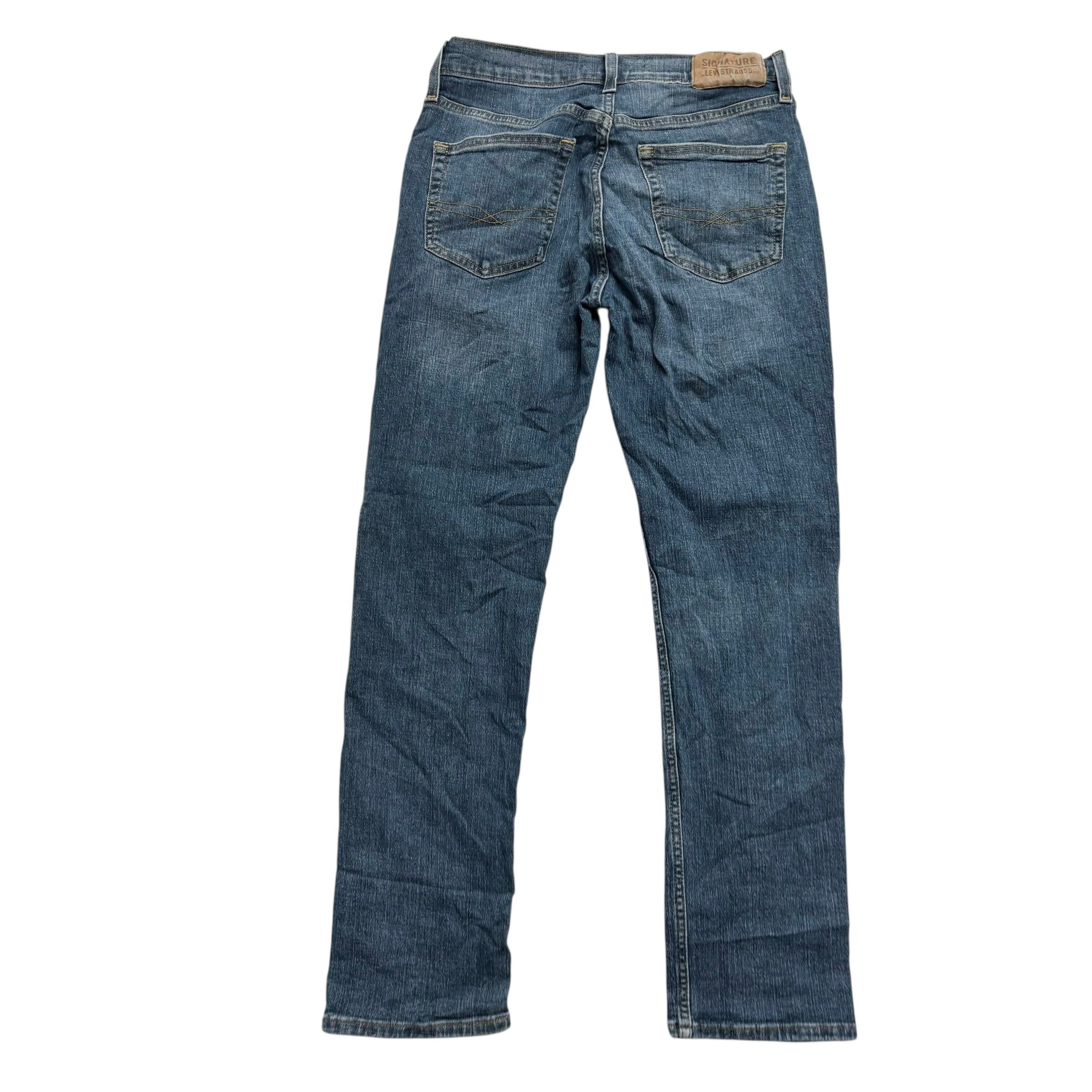 Levis Signature Jeans W29 L30 Mens Blue Slim Straight Fit Stretch Denim