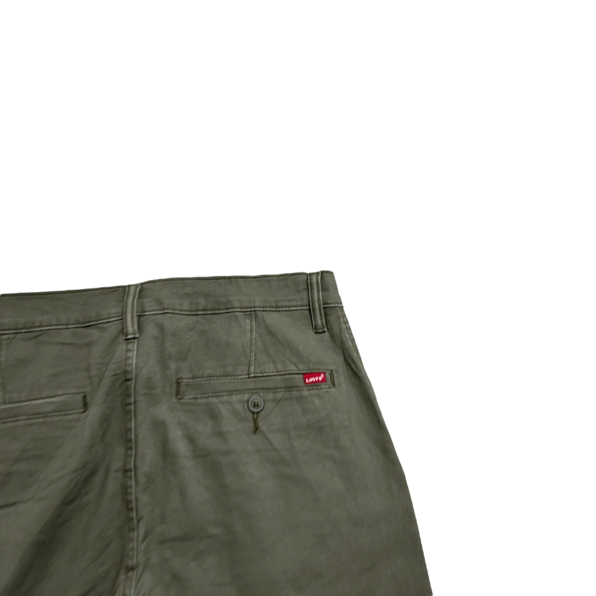 Levis XX Chino Trousers W30 L30 Mens Green Regular Tapered Fit Stretch
