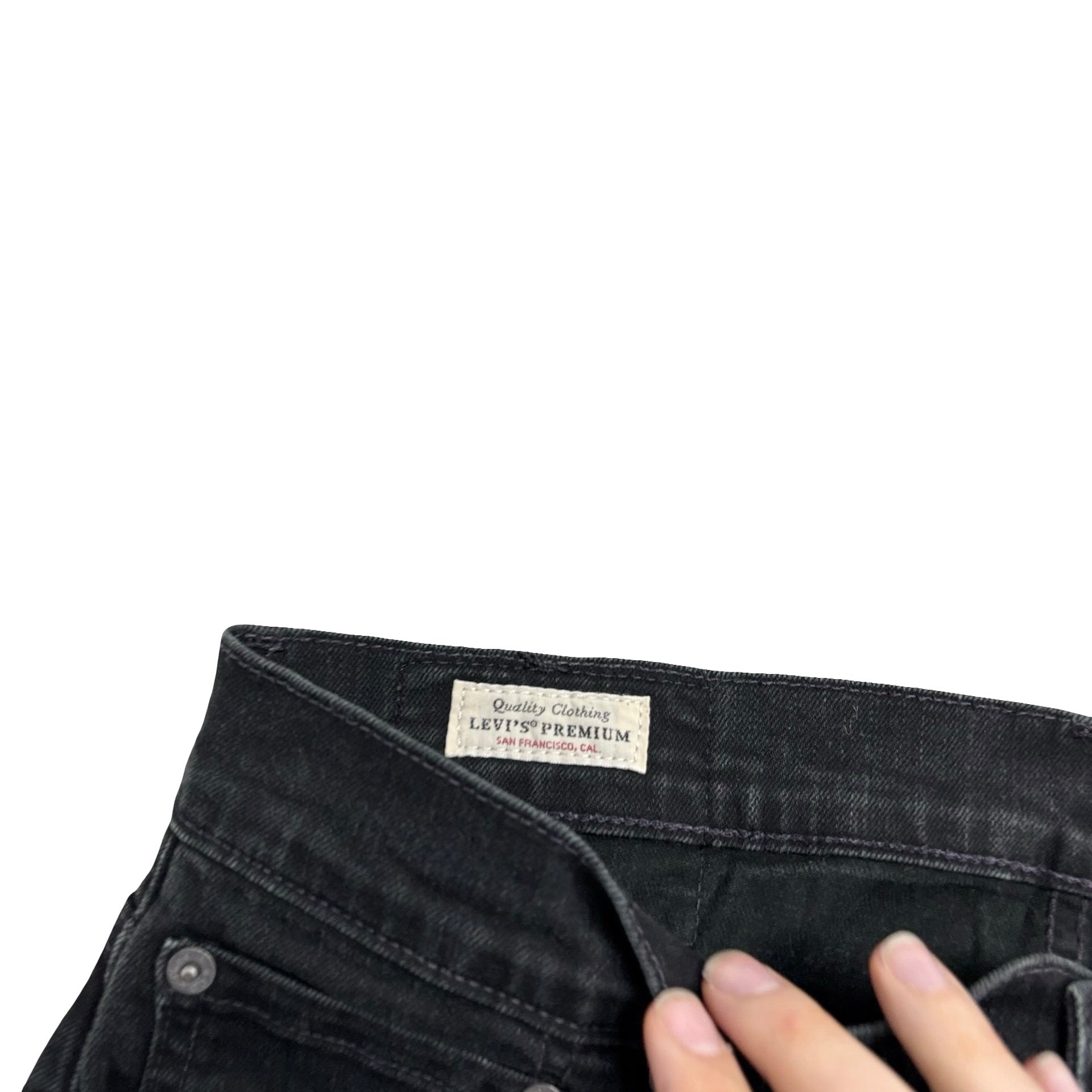 Levis 512 Jeans W31 L32 Mens Black Slim Tapered Fit Stretch Denim