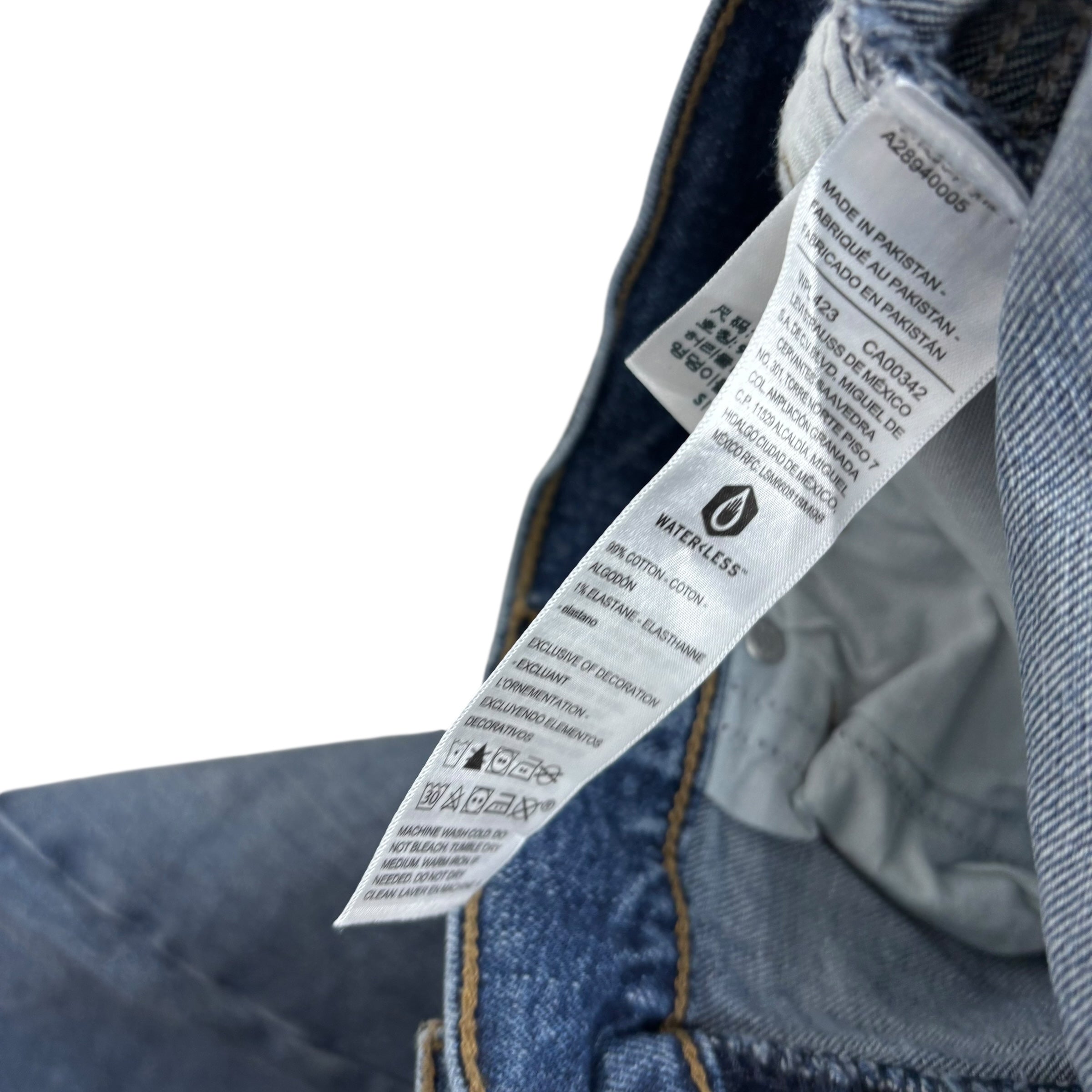 Levis Signature Jeans W36 L29 Mens Mid Blue Baggy Relaxed Fit Stretch Denim