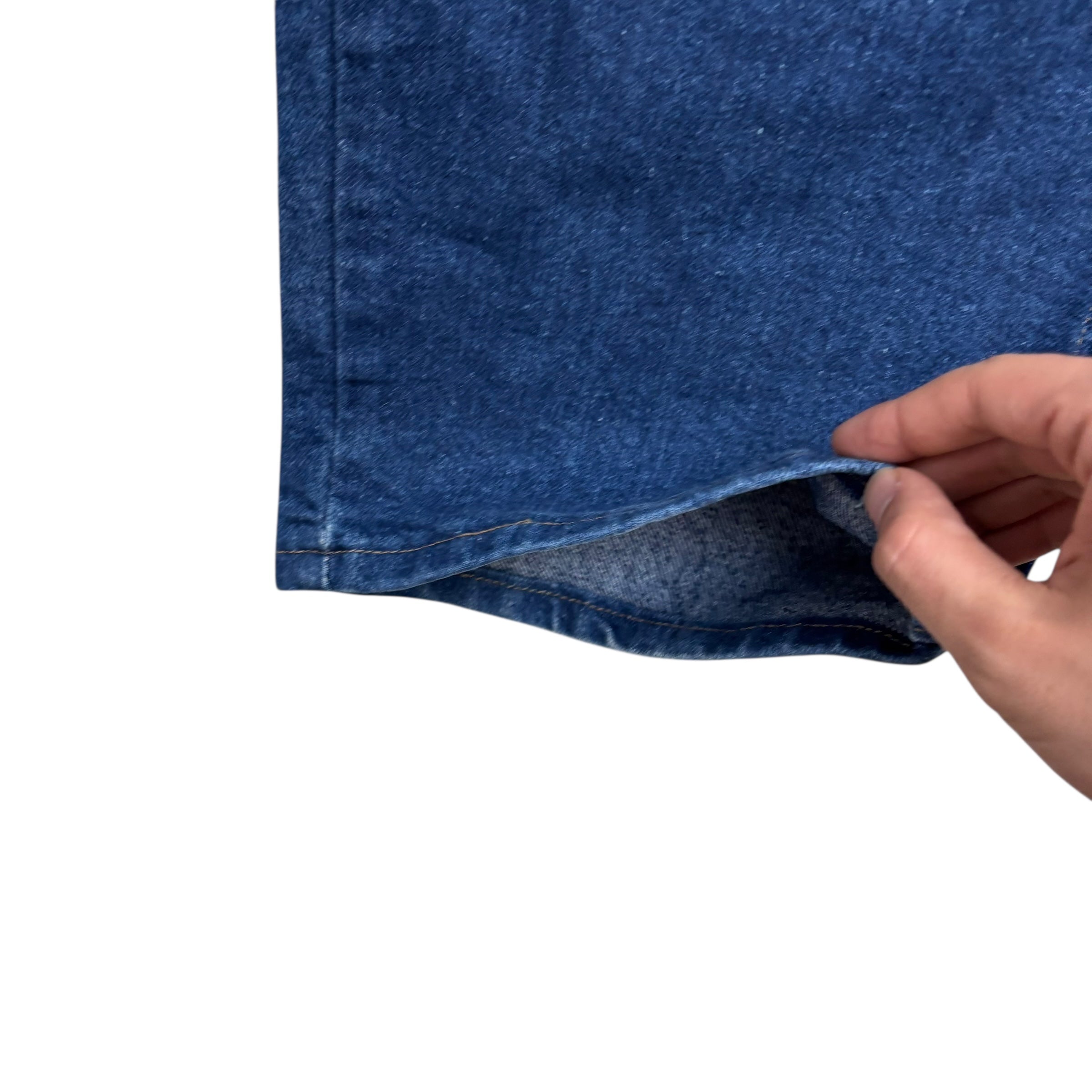 Wrangler Jeans W50 L29 Mens Dark Blue Relaxed Straight Fit Denim