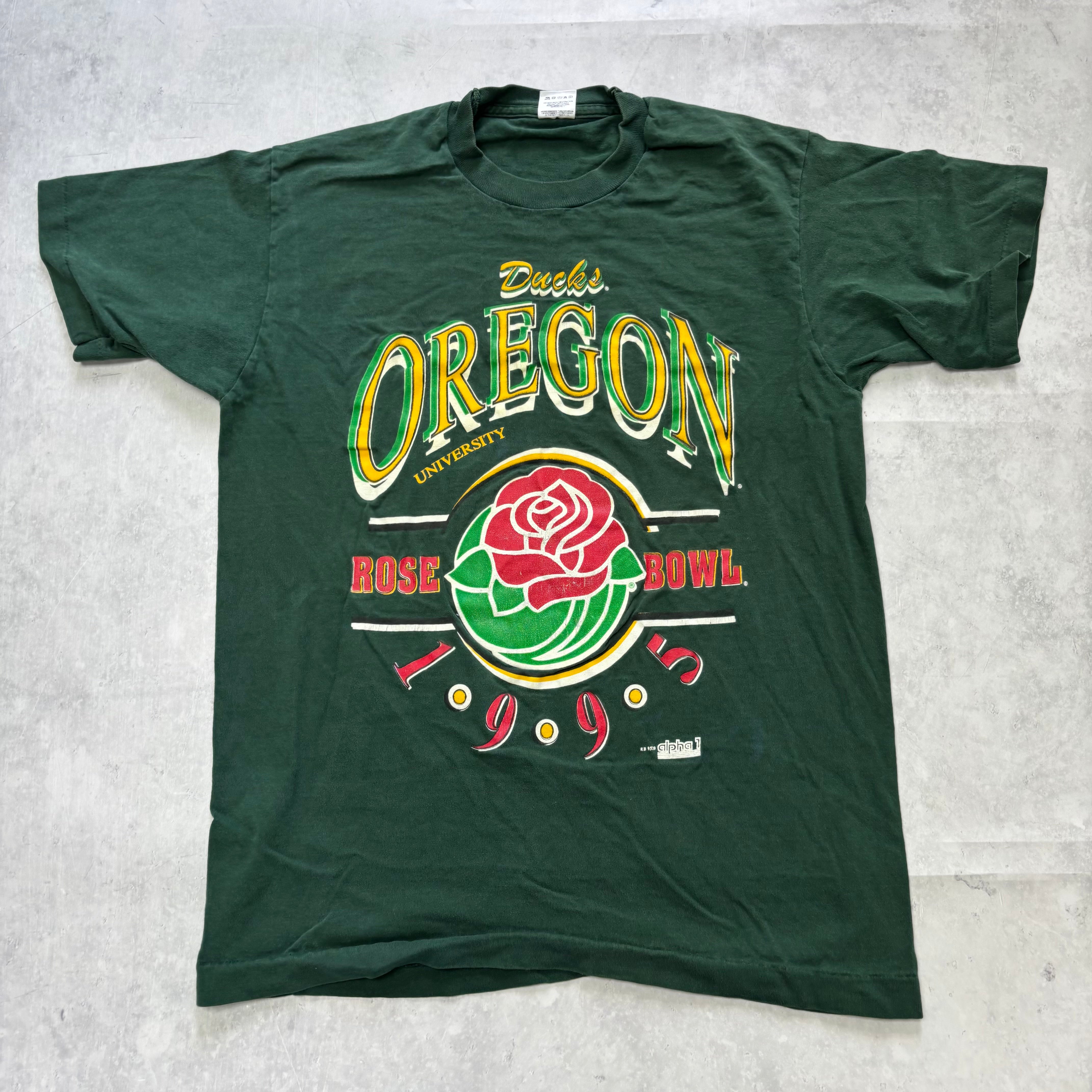 Vintage T Shirt Mens Medium Green Single Stitch Graphic Print 90s USA (E)