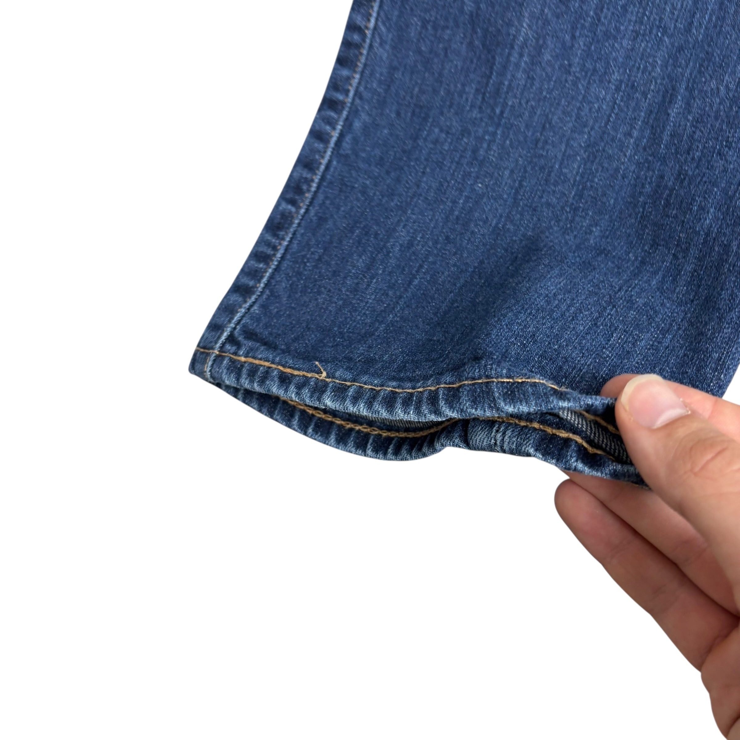 Levis 504 Jeans W33 L28 Mens Dark Blue Regular Straight Fit Stretch Denim