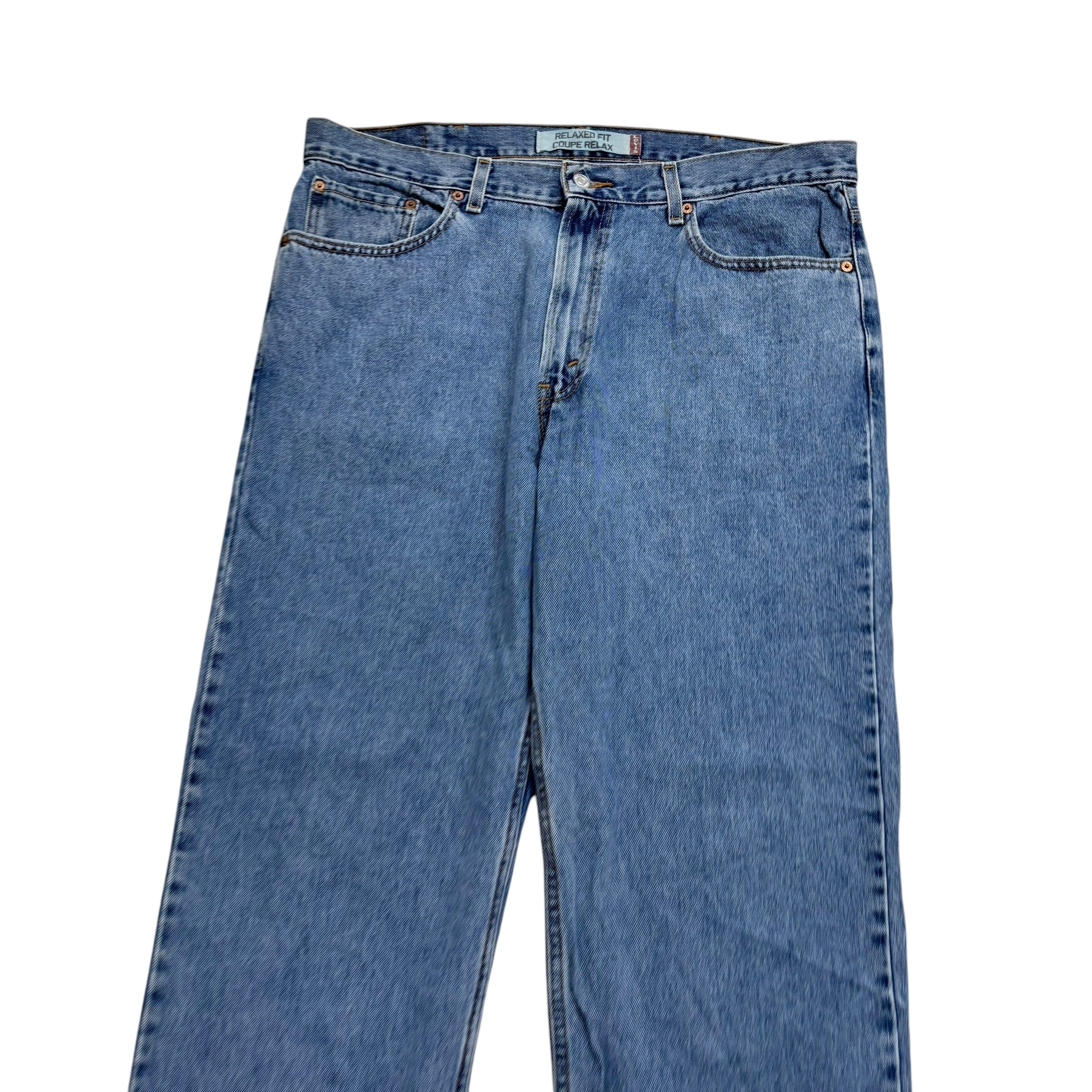 Levis 550 Jeans W38 L32 Mens Mid Blue Baggy Relaxed Straight Vintage Denim (E)