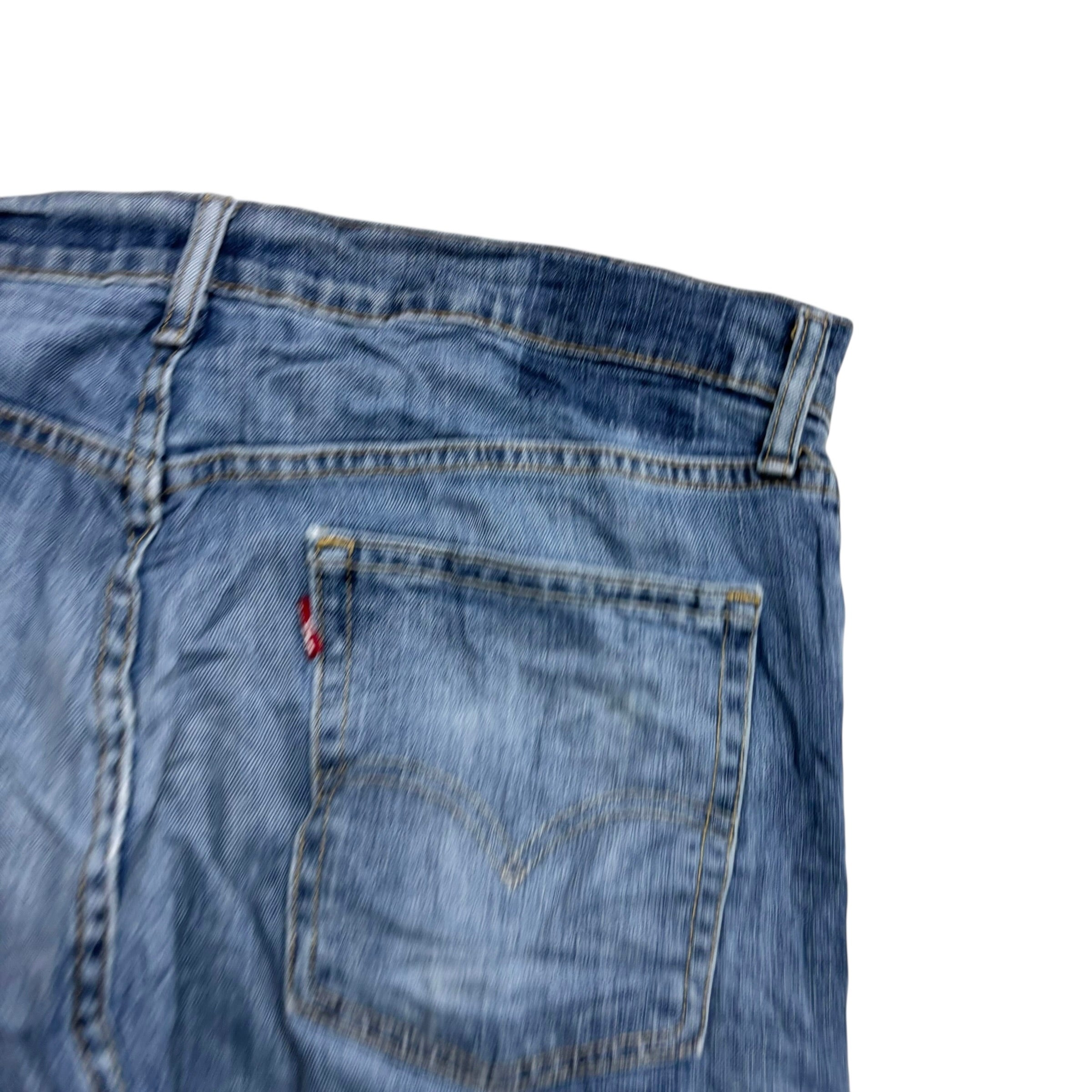 Levis Jeans W36 L30 Mens Mid Blue Regular Straight Fit Stretch Denim