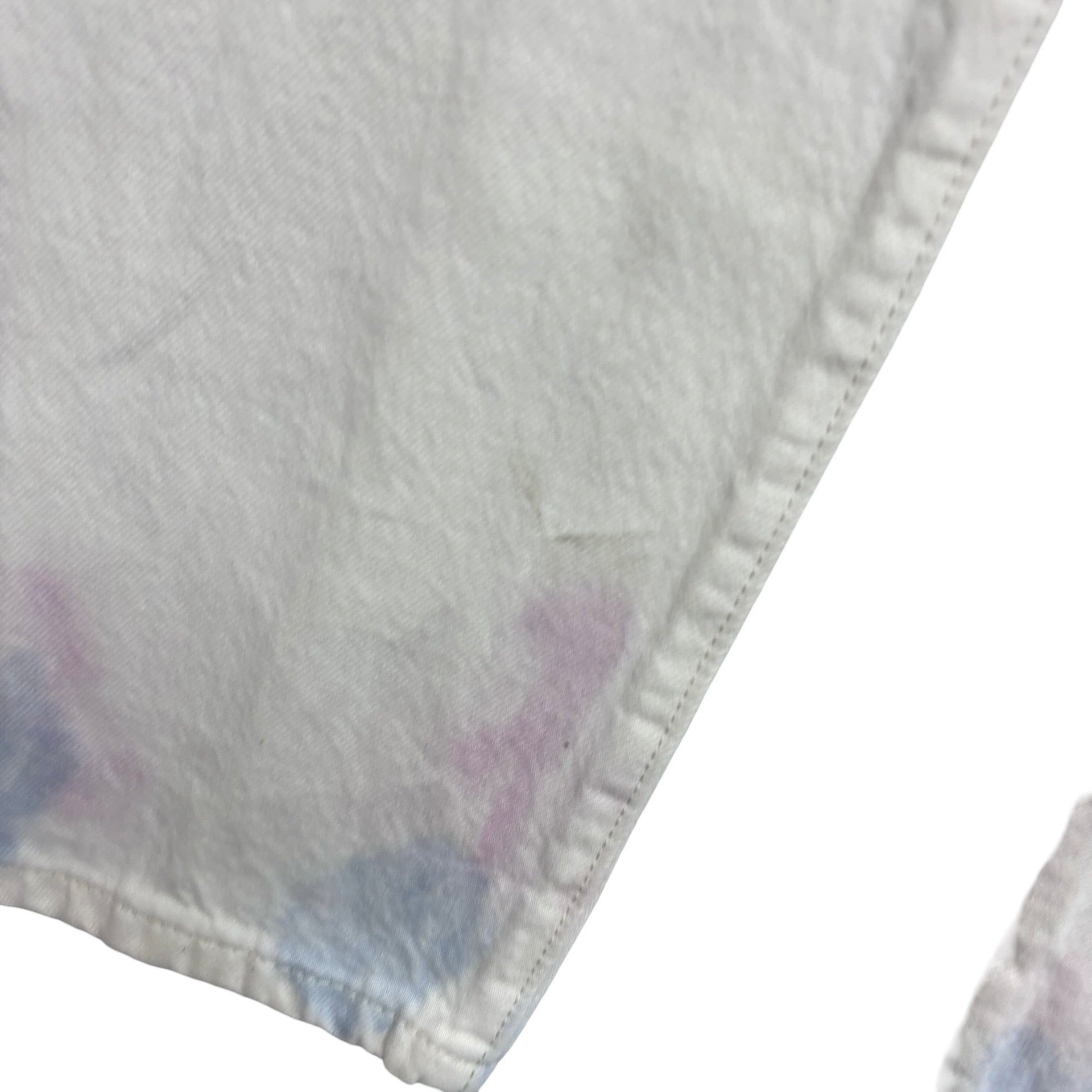 Levis 501 Jeans W32 L30 Mens White Regular Straight Fit Tie Die Denim (F)