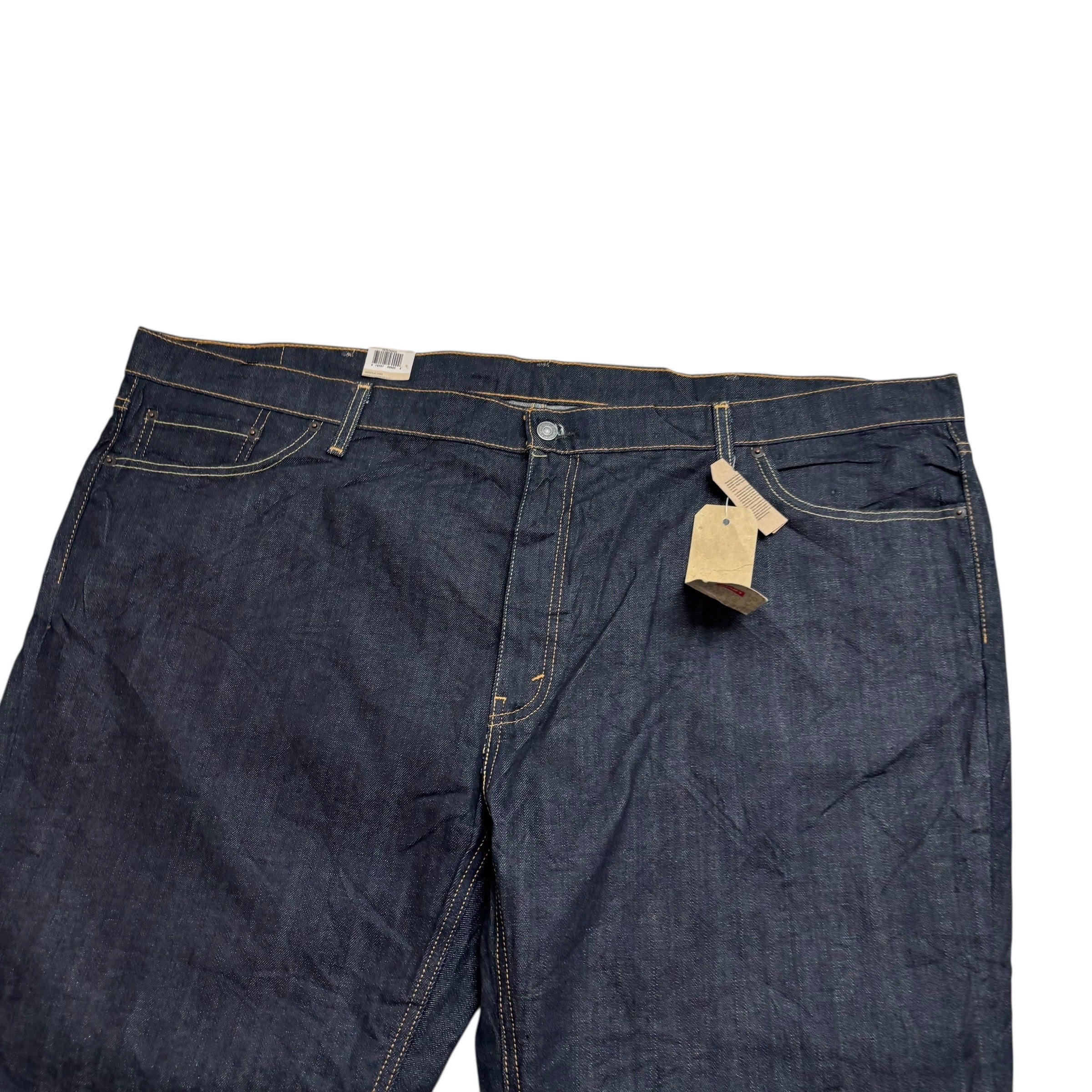 Levis 541 Jeans W52 L32 Mens Dark Blue Athletic Tapered Fit Stretch Denim (E)