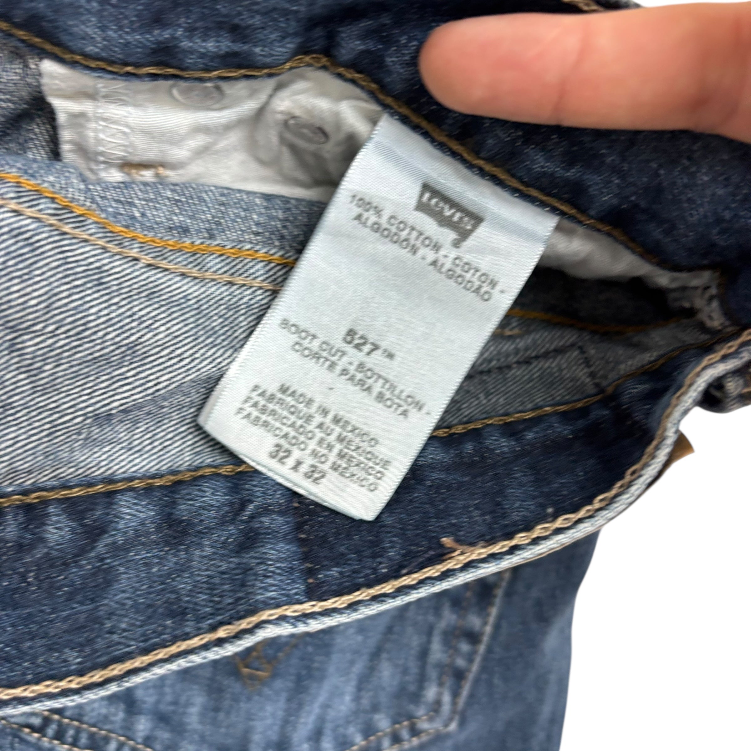 Levis 527 Jeans W32 L32 Mens Dark Blue Regular Bootcut Fit Vintage Denim