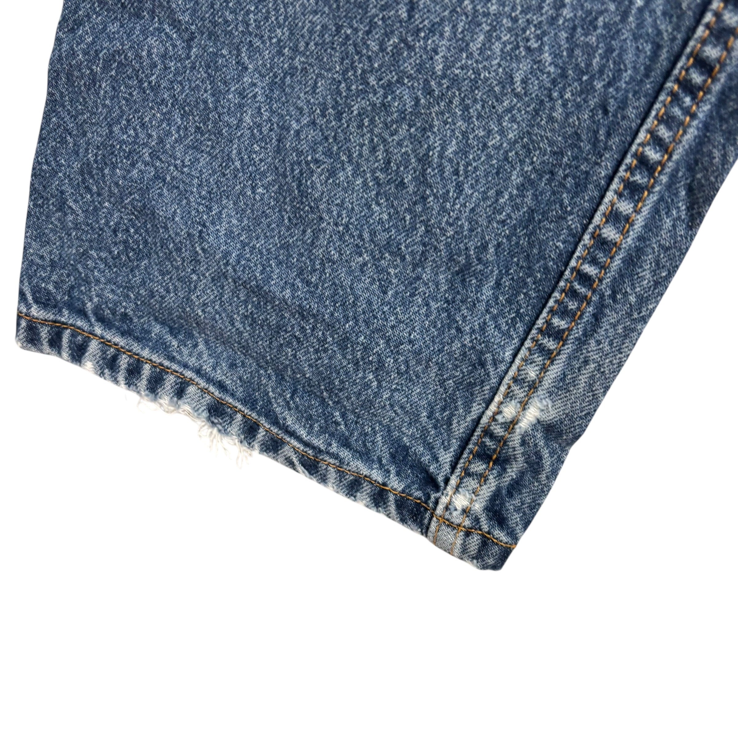 Levis 505 Jeans W36 L32 Mens Mid Blue Regular Straight Fit Vintage Denim