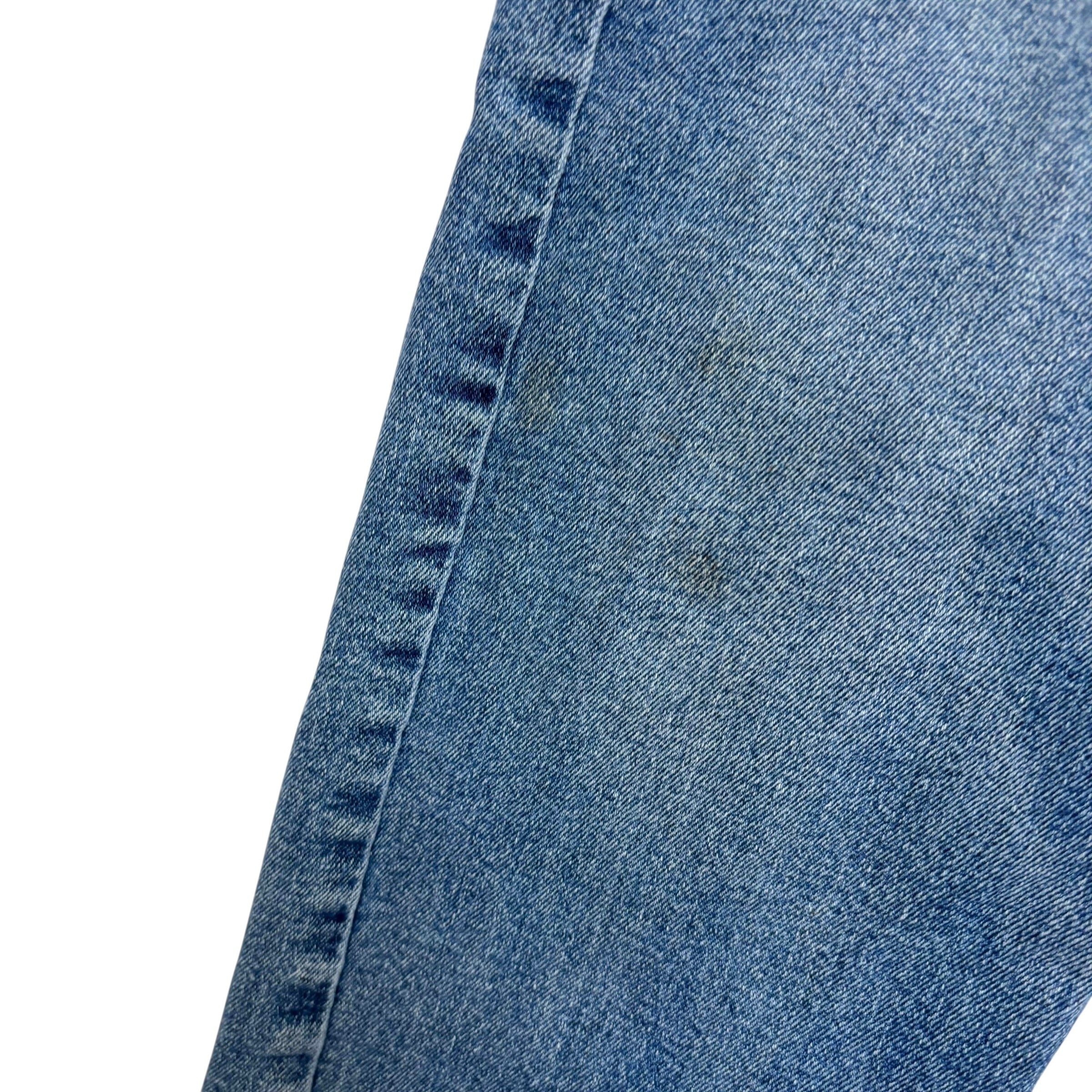 Levis Denizen Jeans W32 L32 Mens Mid Blue Slim Straight Fit Stretch Denim