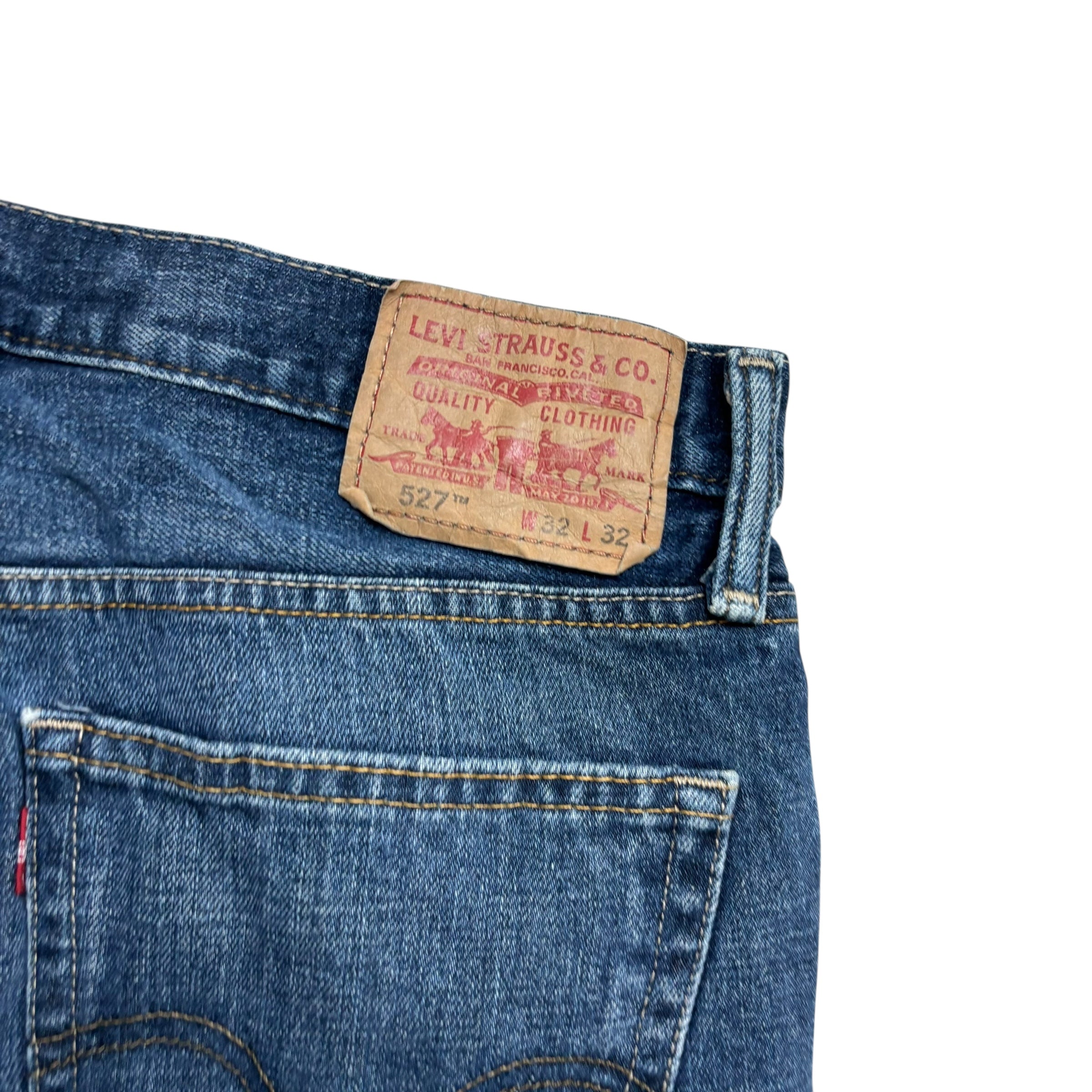 Levis 527 Jeans W32 L32 Mens Dark Blue Regular Bootcut Fit Vintage Denim