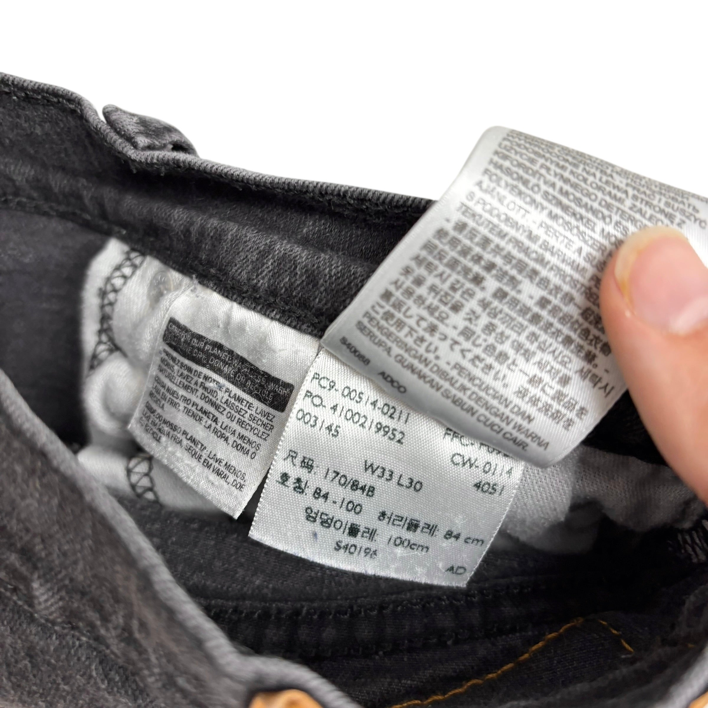 Levis 514 Jeans W32 L29 Mens Black Regular Straight Fit Stretch Denim (F)