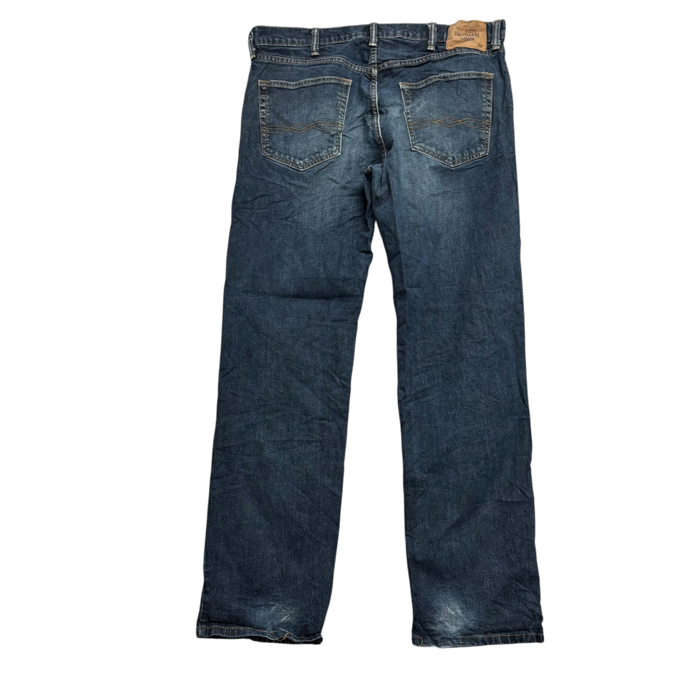 Levis Signature Jeans W38 L34 Mens Dark Blue Relaxed Straight Stretch Denim