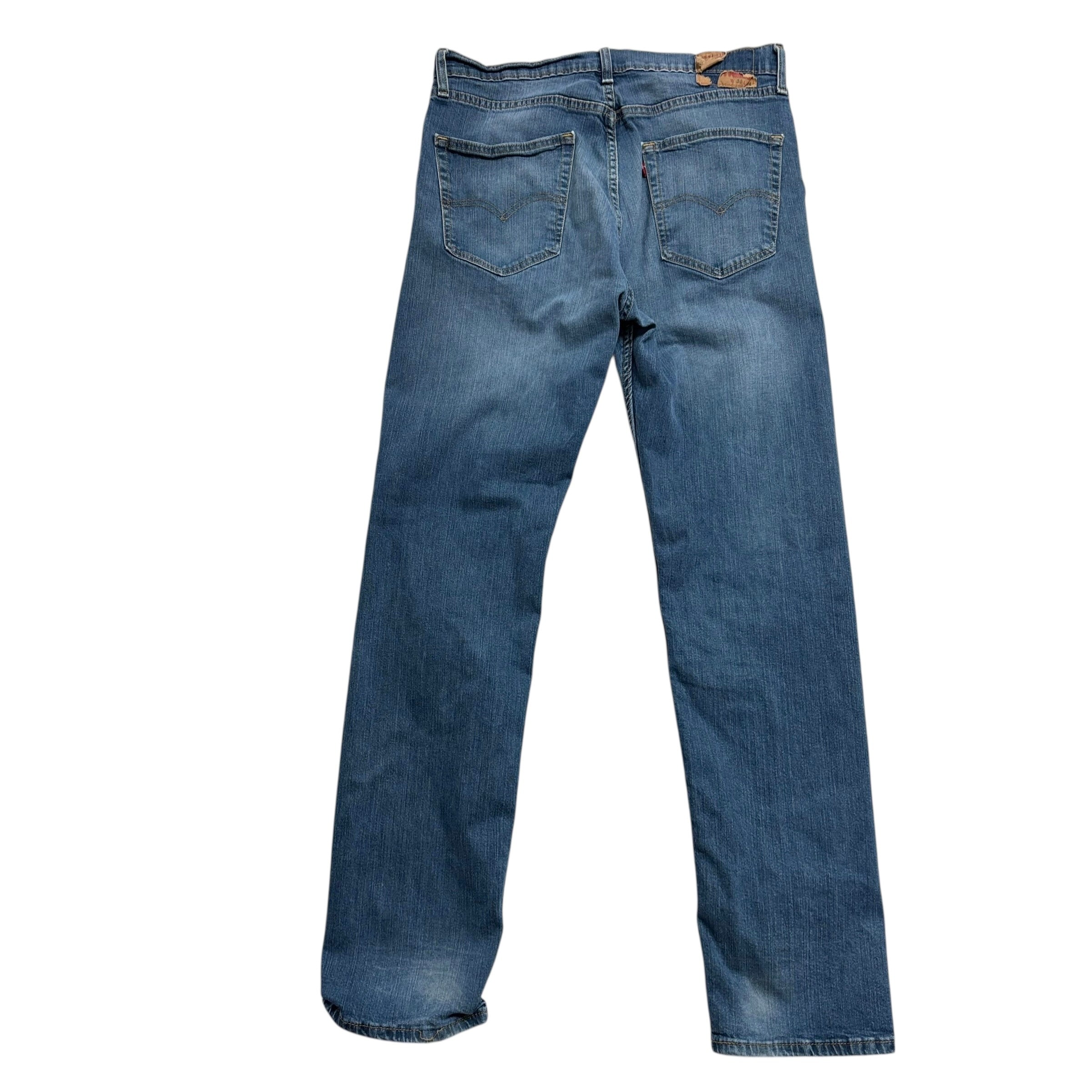 Levis 505 Jeans W34 L34 Mens Blue Regular Straight Fit Stretch Denim
