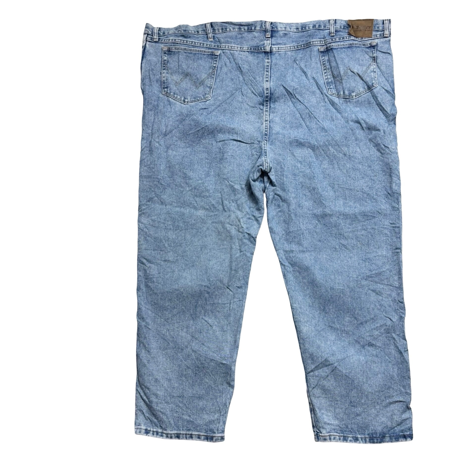 Wrangler Jeans W58 L30 Mens Light Blue Relaxed Straight Fit Vintage Denim (E)