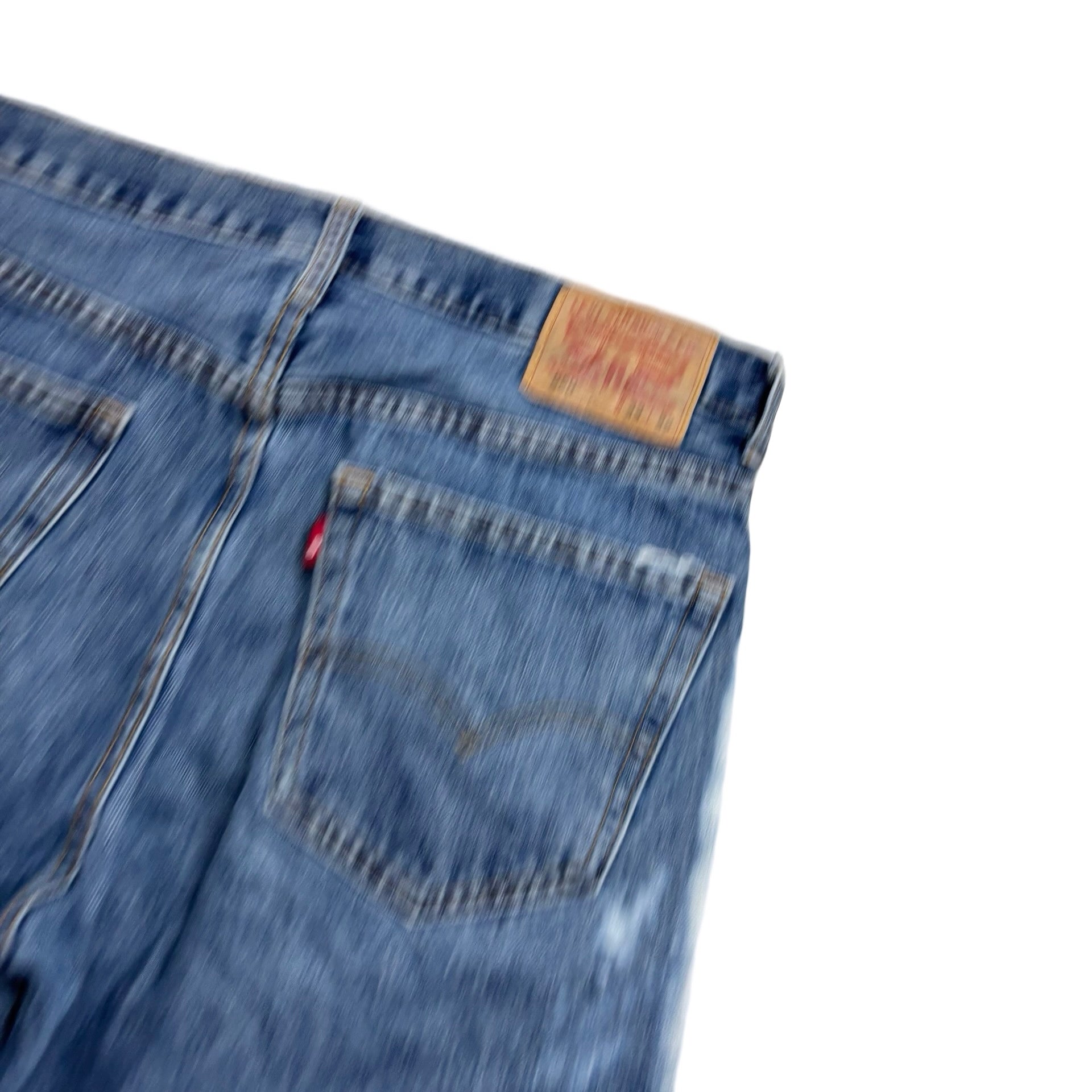 Levis 550 Jeans W33 L26 Mens Mid Blue Baggy Relaxed Straight Fit Denim (F)