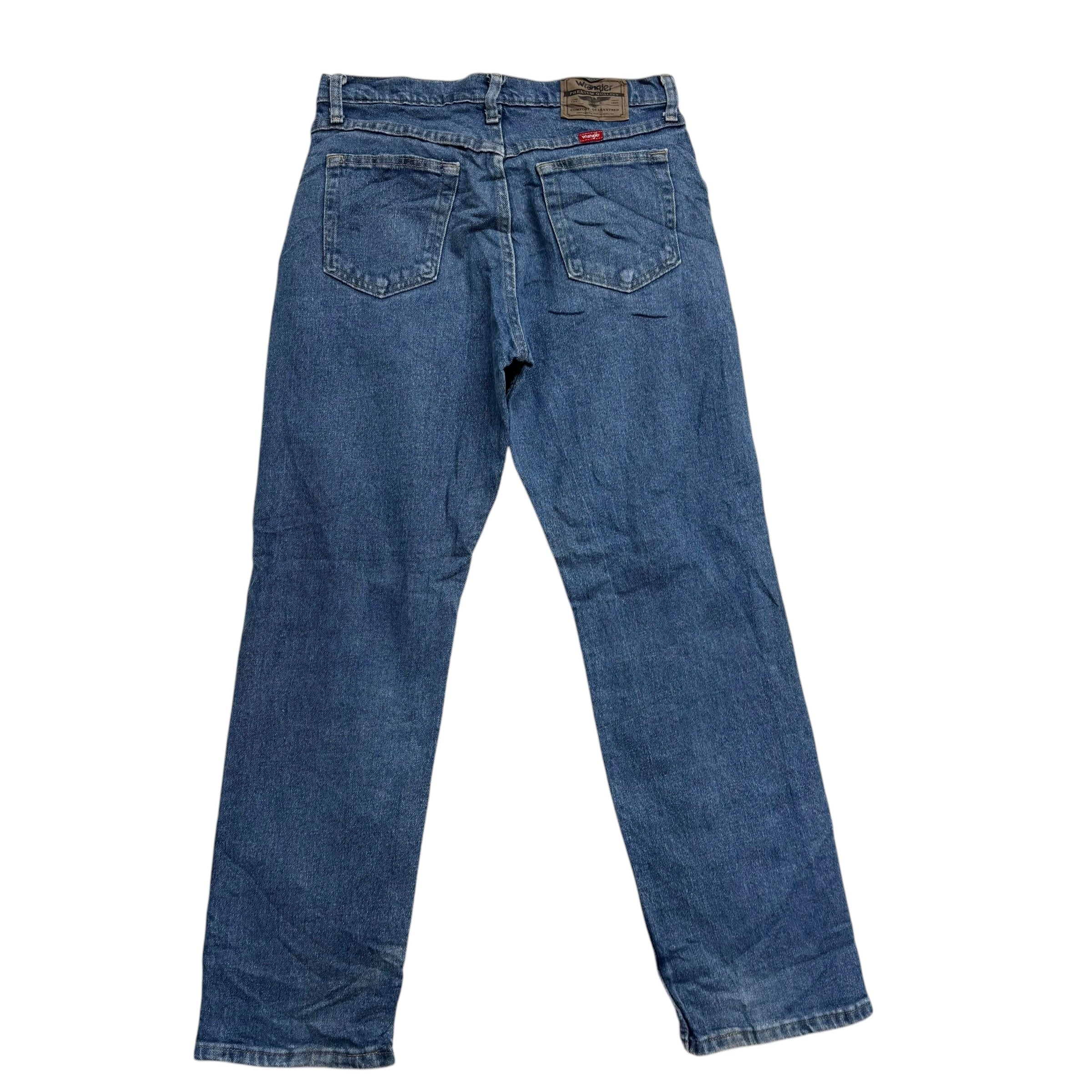 Wrangler Jeans W29 L30 Mens Mid Blue Relaxed Straight Fit Stretch Denim