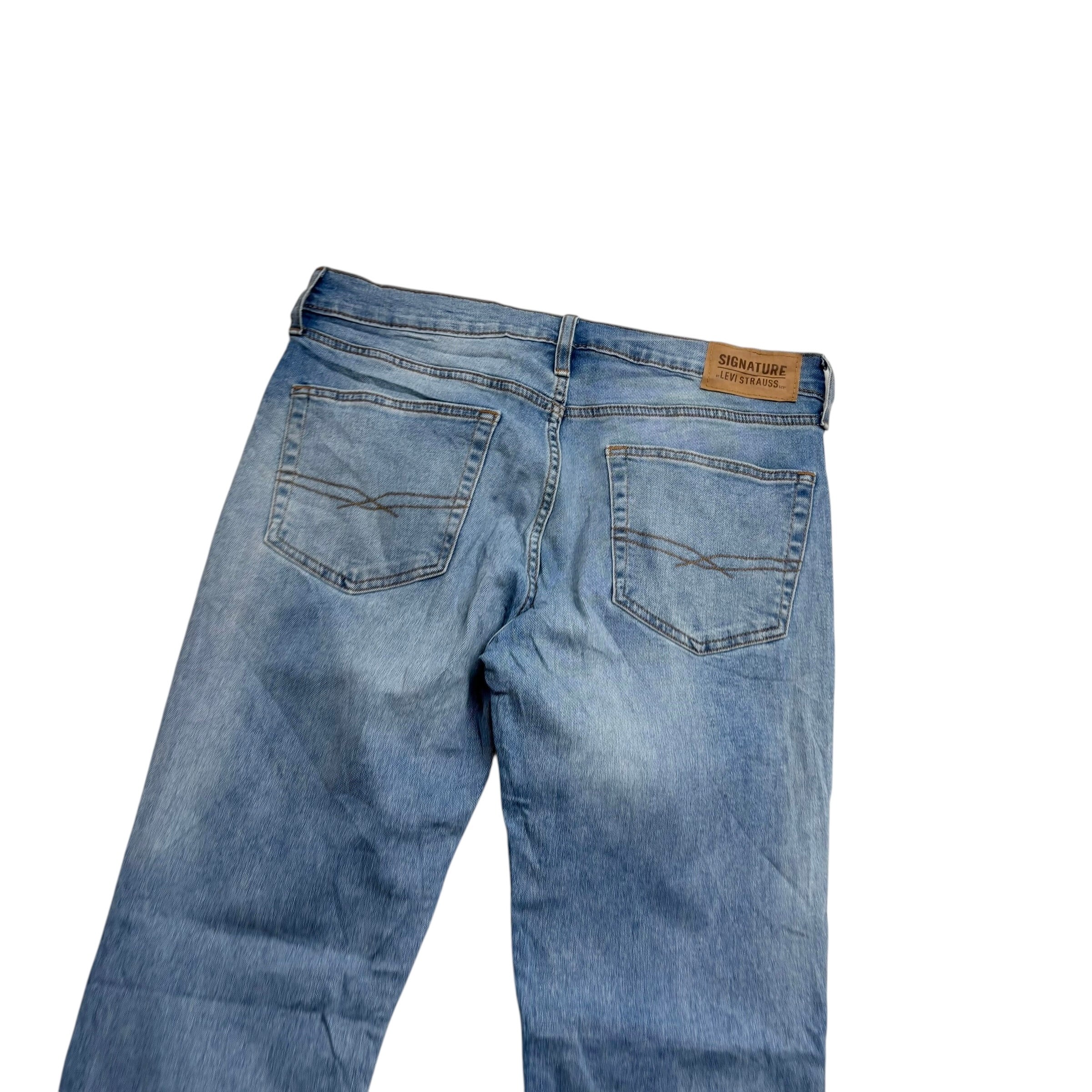 Levis Signature Jeans W34 L34 Mens Light Blue Slim Fit Stretch Denim (E)