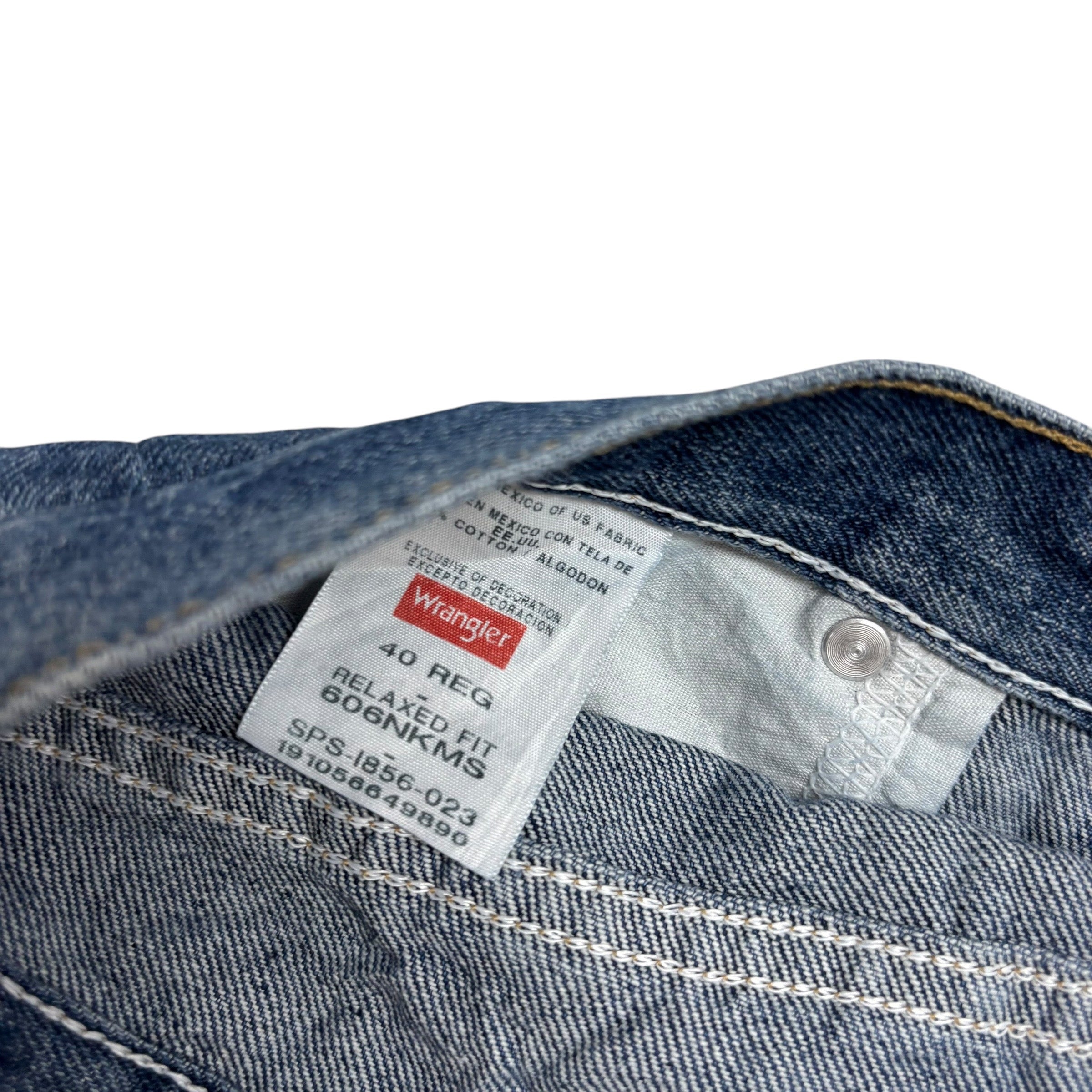 Vintage Wrangler Jorts W40 Mens Denim Shorts Mid Blue Baggy Relaxed Fit (E)