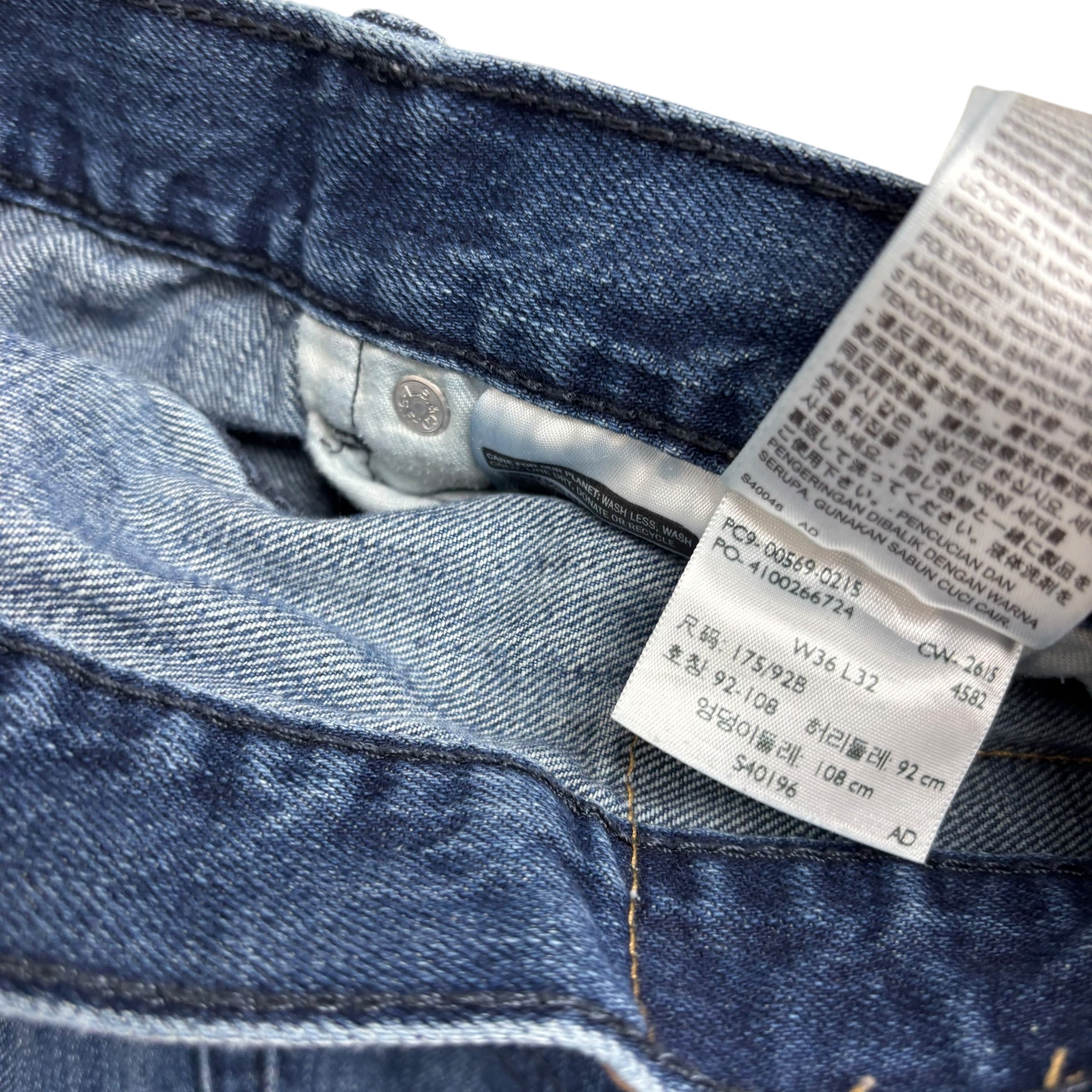 Levis 569 Jeans W36 L31 Mens Navy Blue Baggy Relaxed Straight Fit Denim (F)