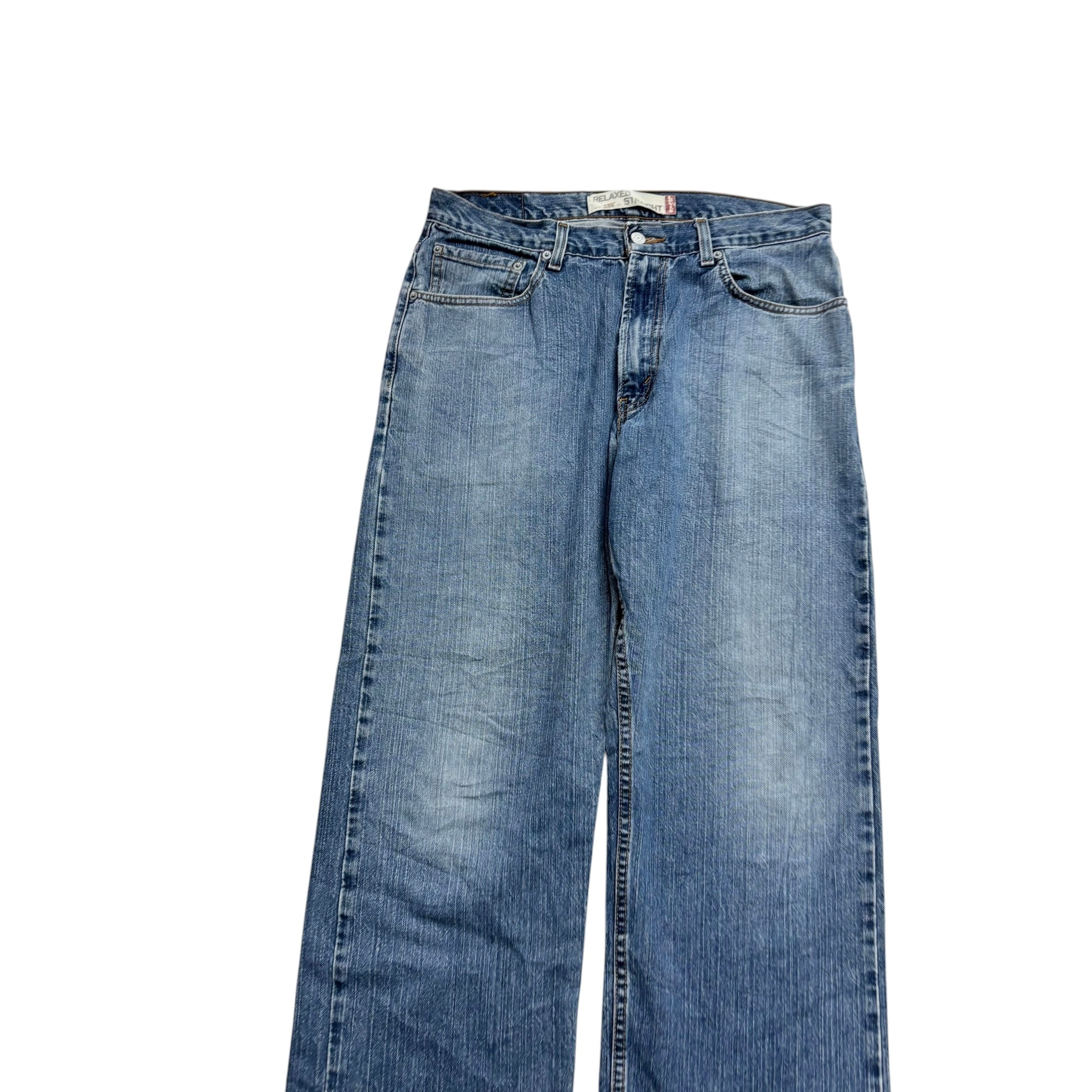 Levis 559 Jeans W34 L30 Mens Mid Blue Baggy Relaxed Fit Vintage Denim (E)