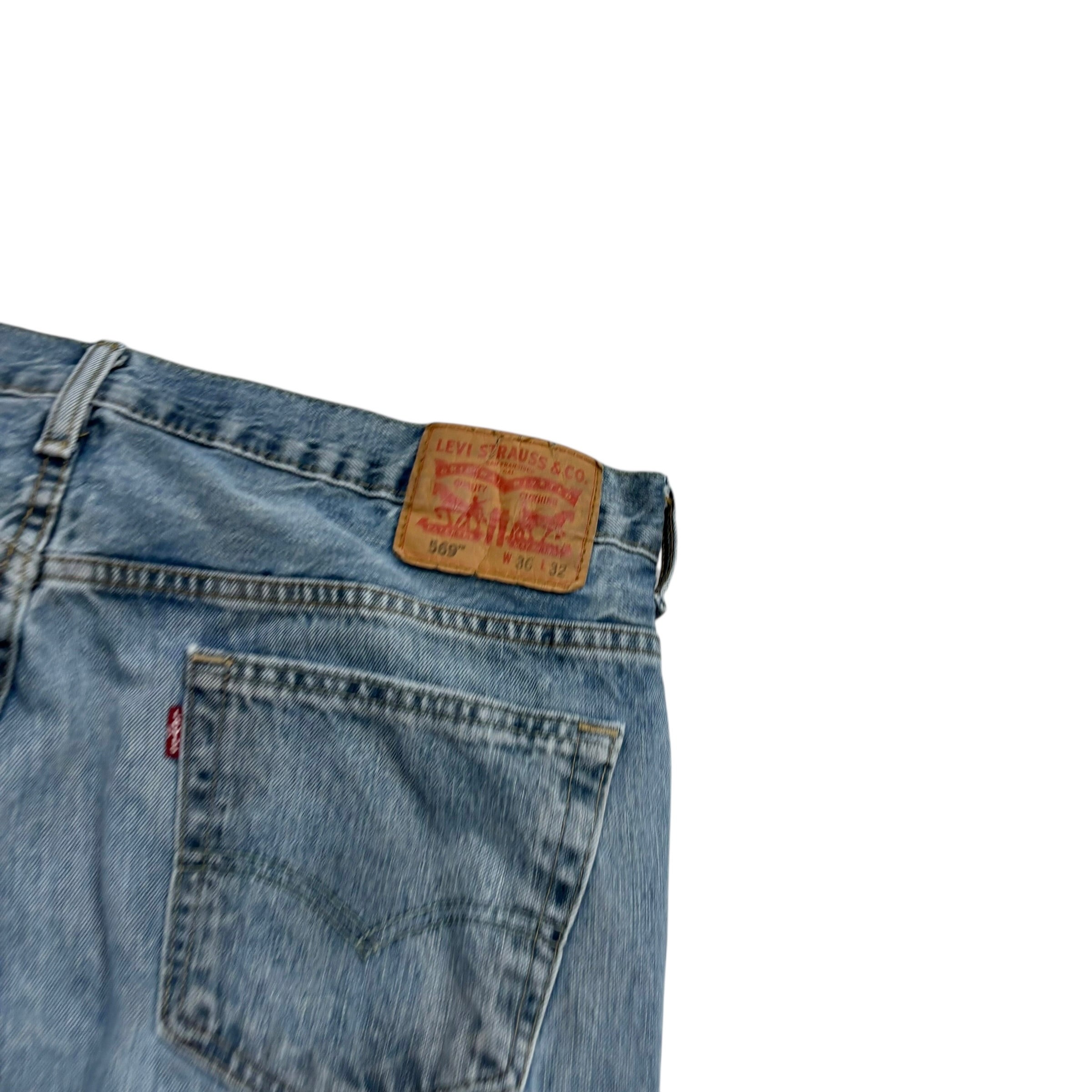 Levis 569 Jeans W36 L32 Mens Blue Baggy Relaxed Straight Fit Denim