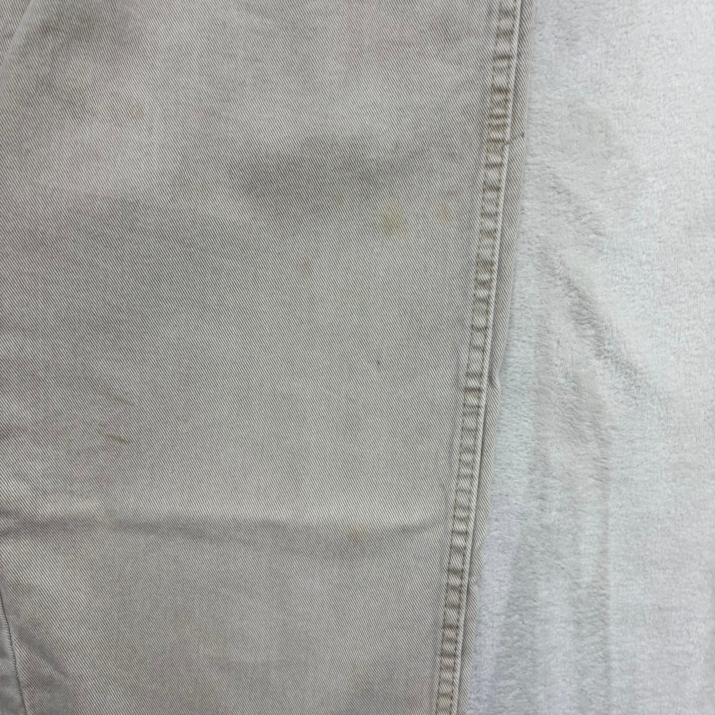 Wrangler Jeans W34 L31 Mens Cream Relaxed Tapered Fit Vintage Denim