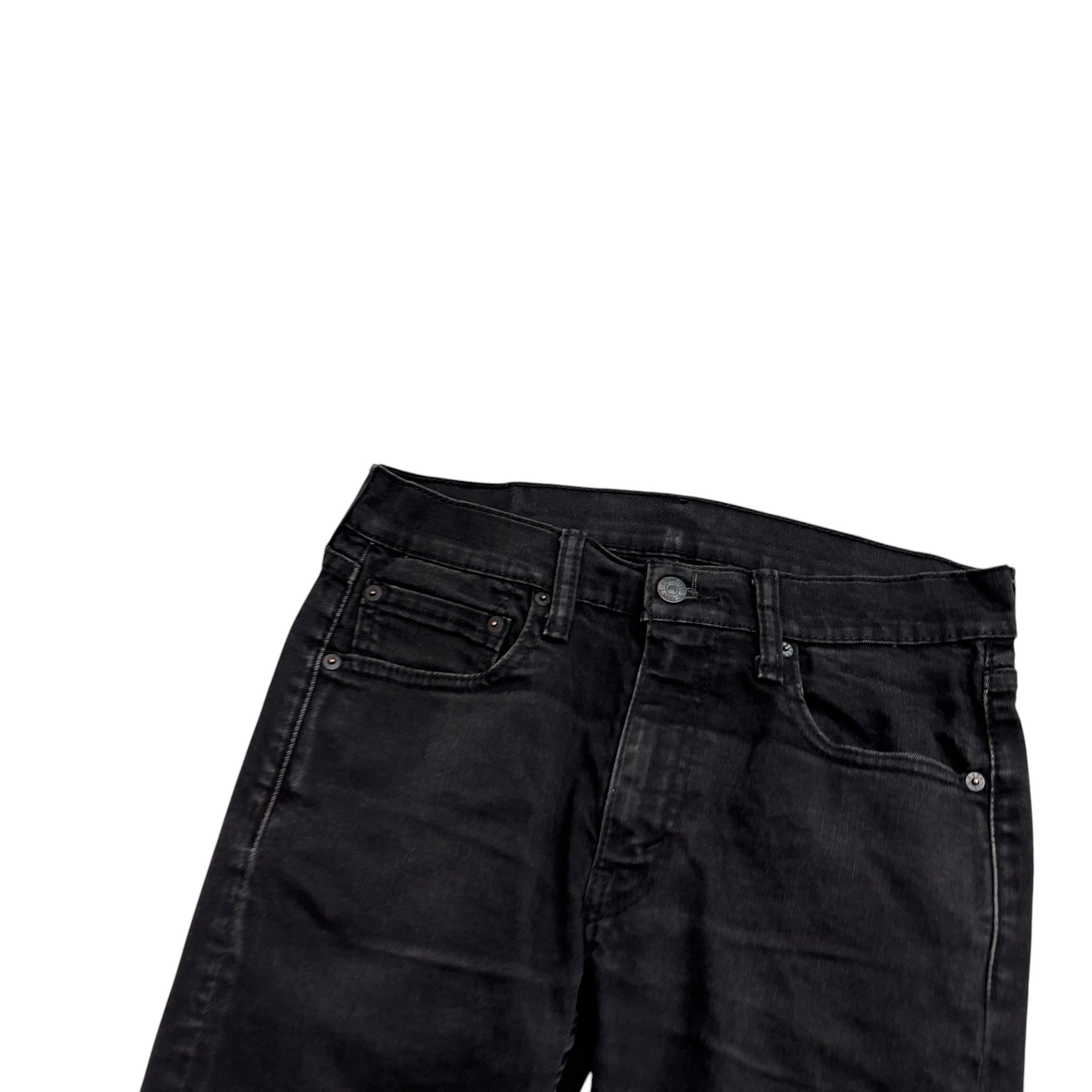 Levis 519 Jeans W30 L32 Mens Black Super Skinny Stretch Denim