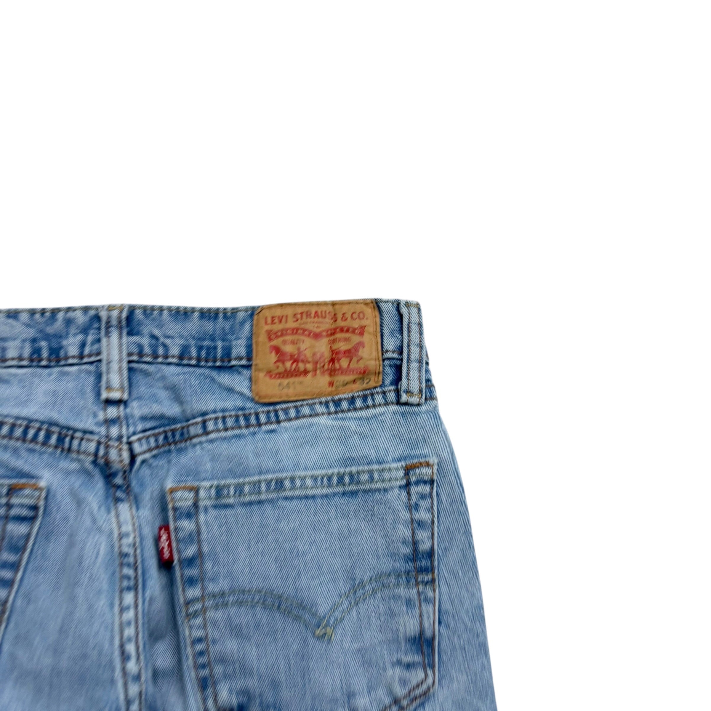 Levis 541 Jeans W29 L31 Mens Light Blue Athletic Tapered Fit Stretch Denim