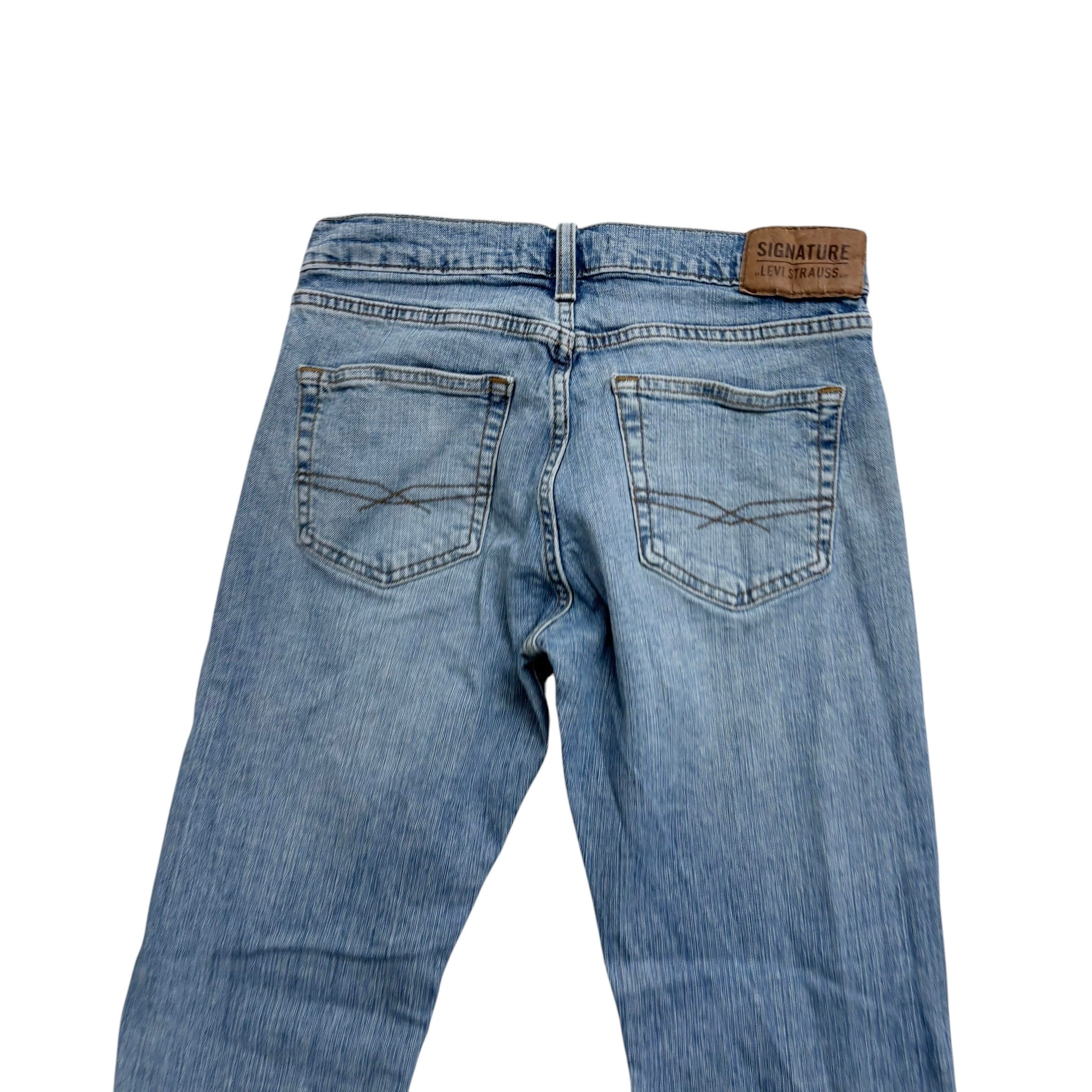 Levis Signature Jeans W34 L30 Mens Blue Relaxed Straight Fit Stretch (E)