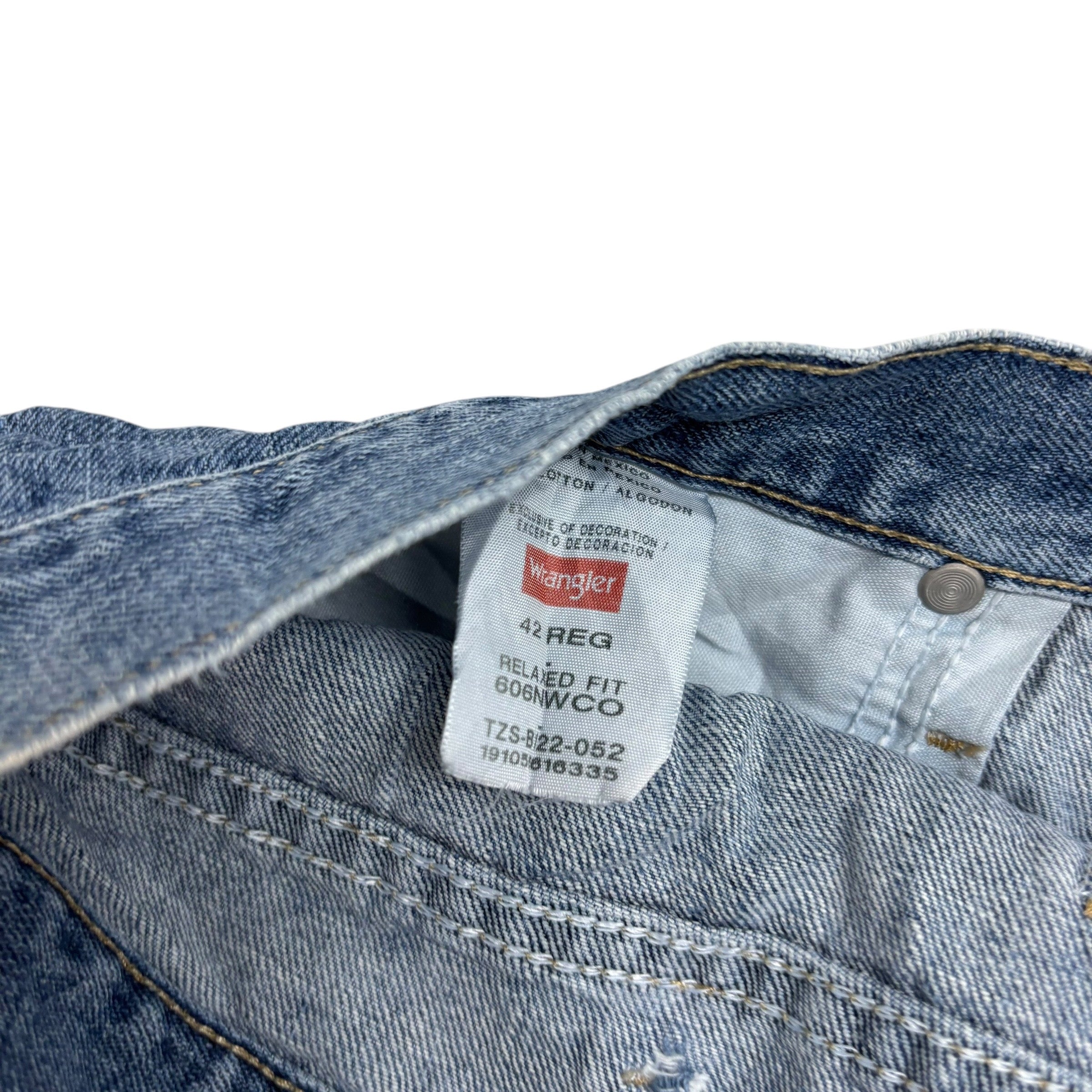 Wrangler Baggy Jorts W42 Mens Denim Shorts Mid Blue Relaxed Fit