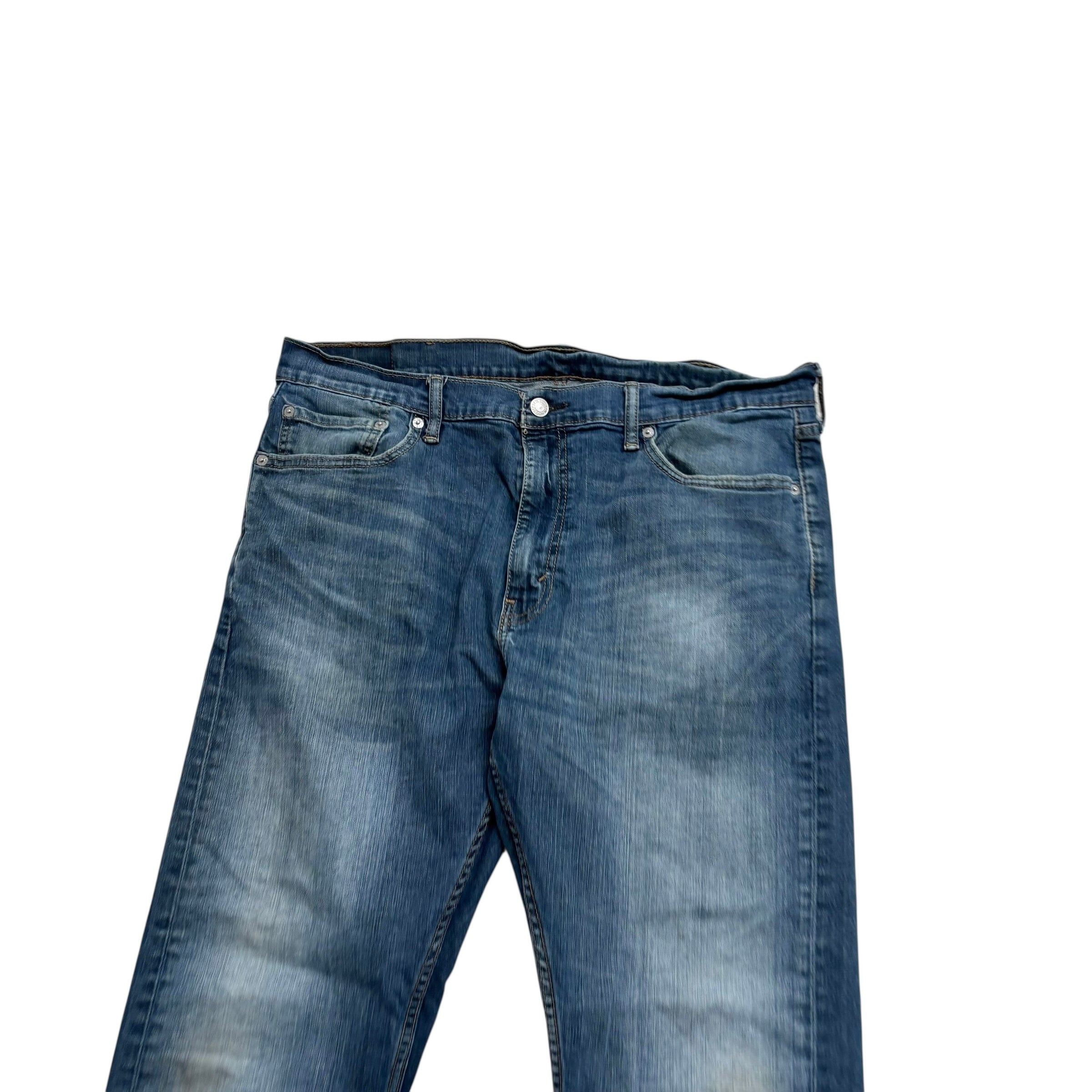 Levis 513 Jeans W38 L30 Mens Dark Blue Slim Straight Fit Stretch Denim (F)