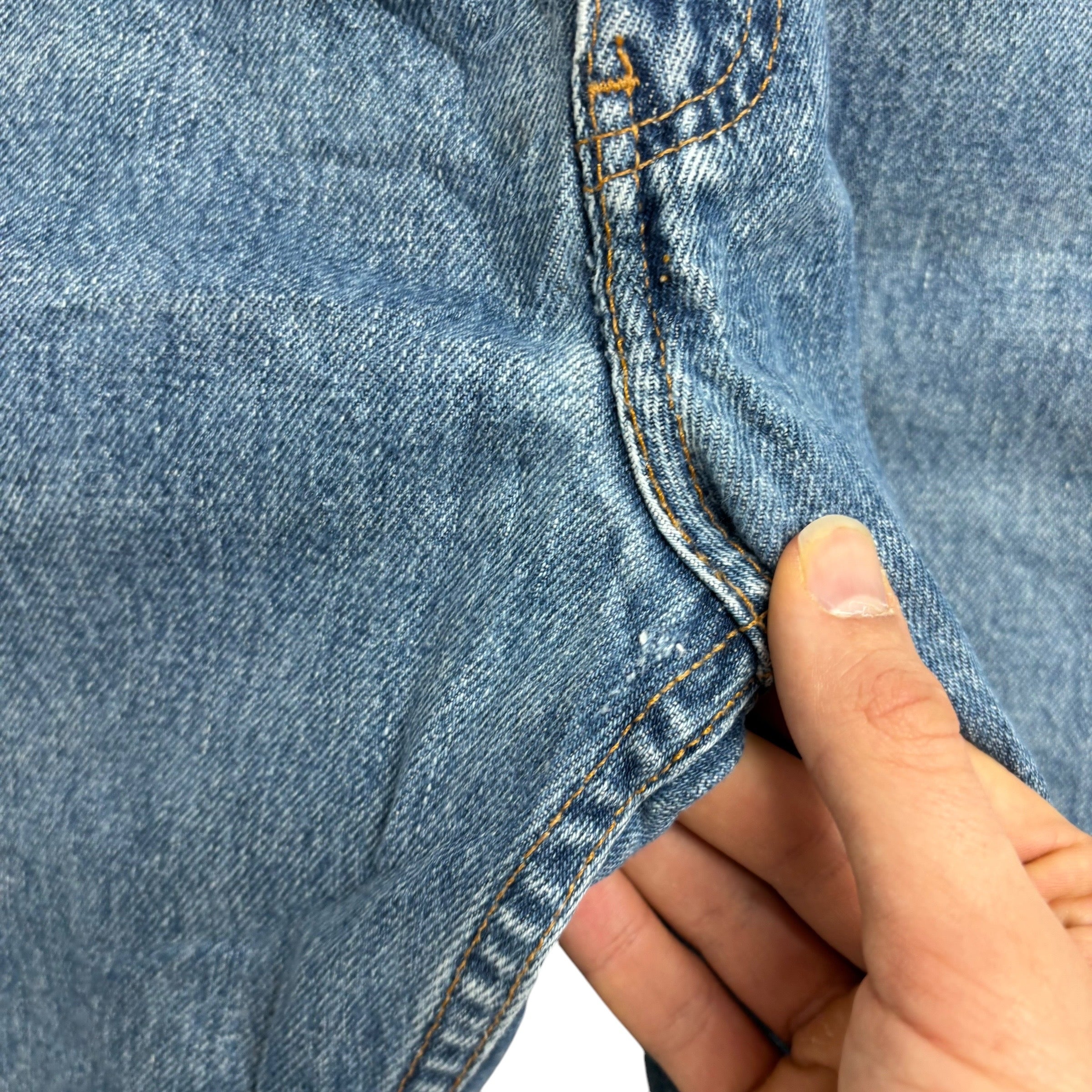 Levis 505 Jeans W36 L29 Mens Mid Blue Regular Straight Fit Vintage Denim