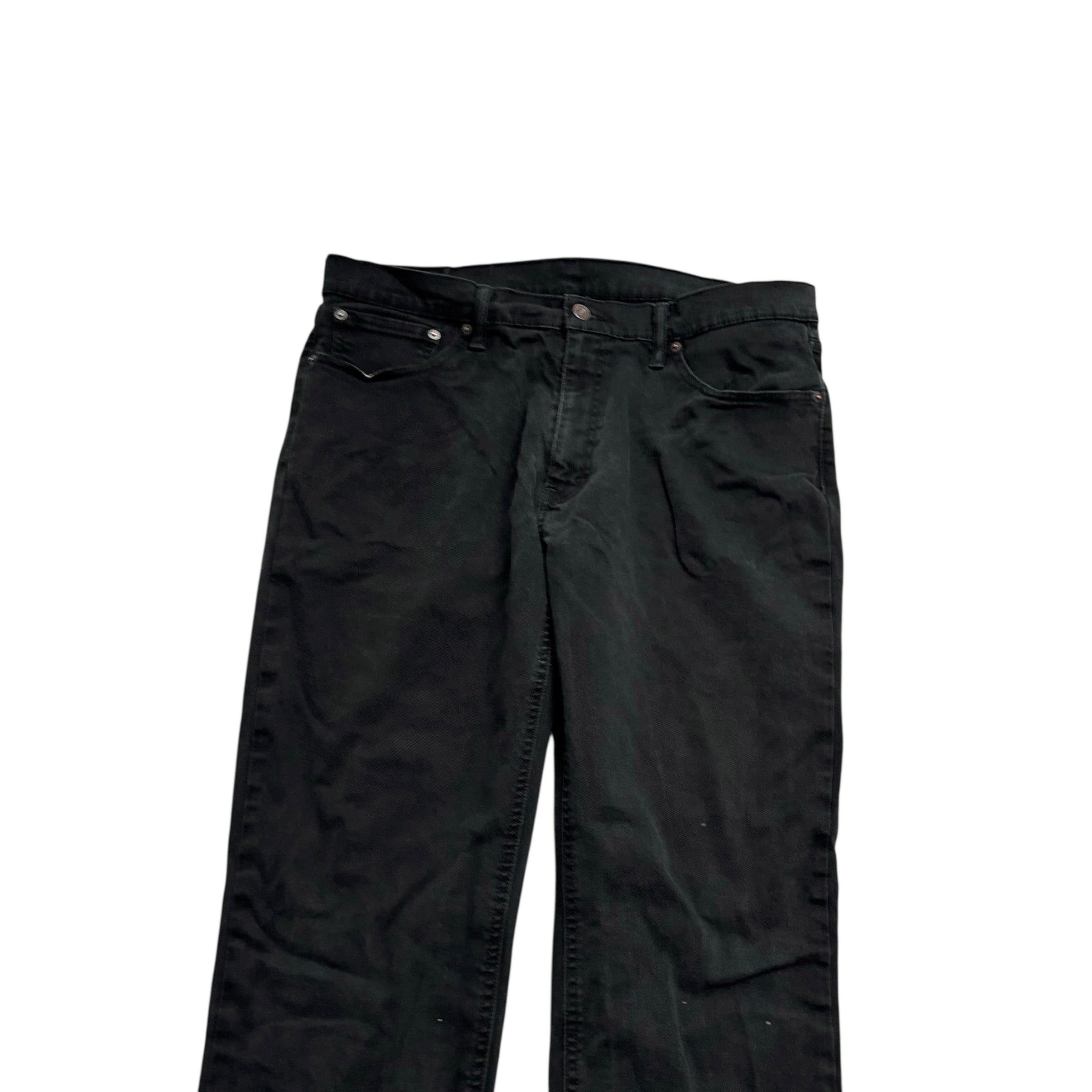 Levis 541 Jeans W36 L32 Mens Black Athletic Tapered Fit Stretch Denim (F)