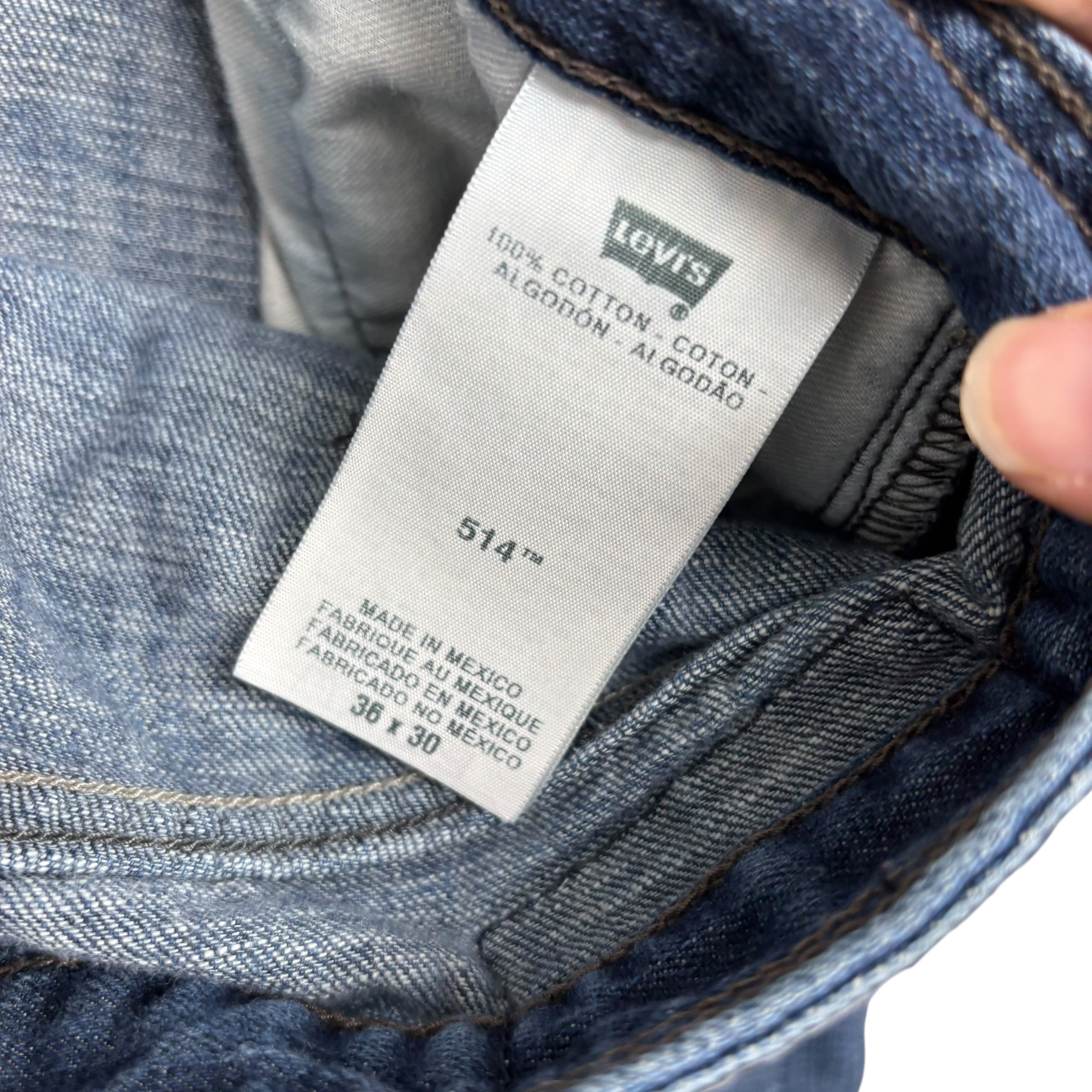 Levis 514 Jeans W36 L29 Mens Dark Blue Regular Straight Fit Vintage Denim