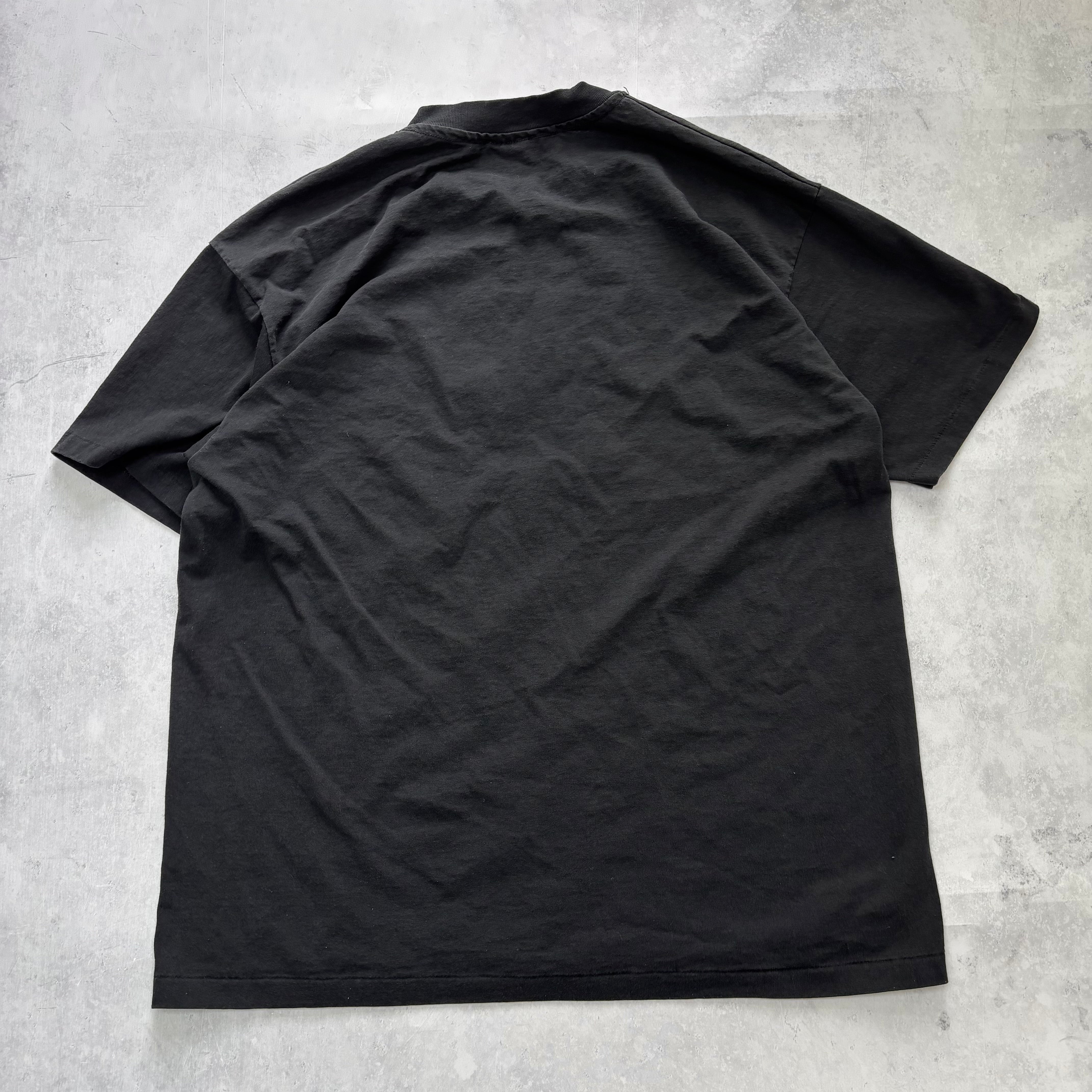 Vintage T Shirt Mens Large Black Single Stitch Graphic Print 90s USA (E)