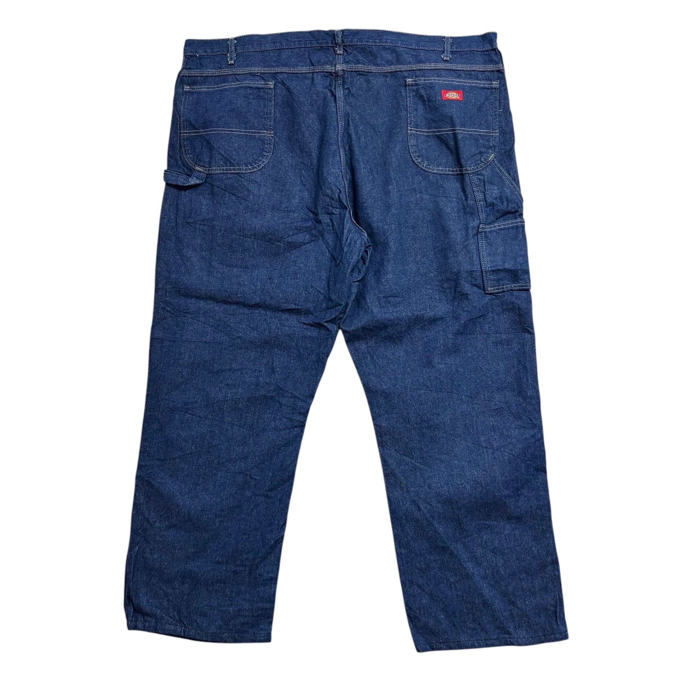 Dickies Carpenter Jeans W48 L32 Mens Dark Blue Relaxed Straight Fit Pants (E)