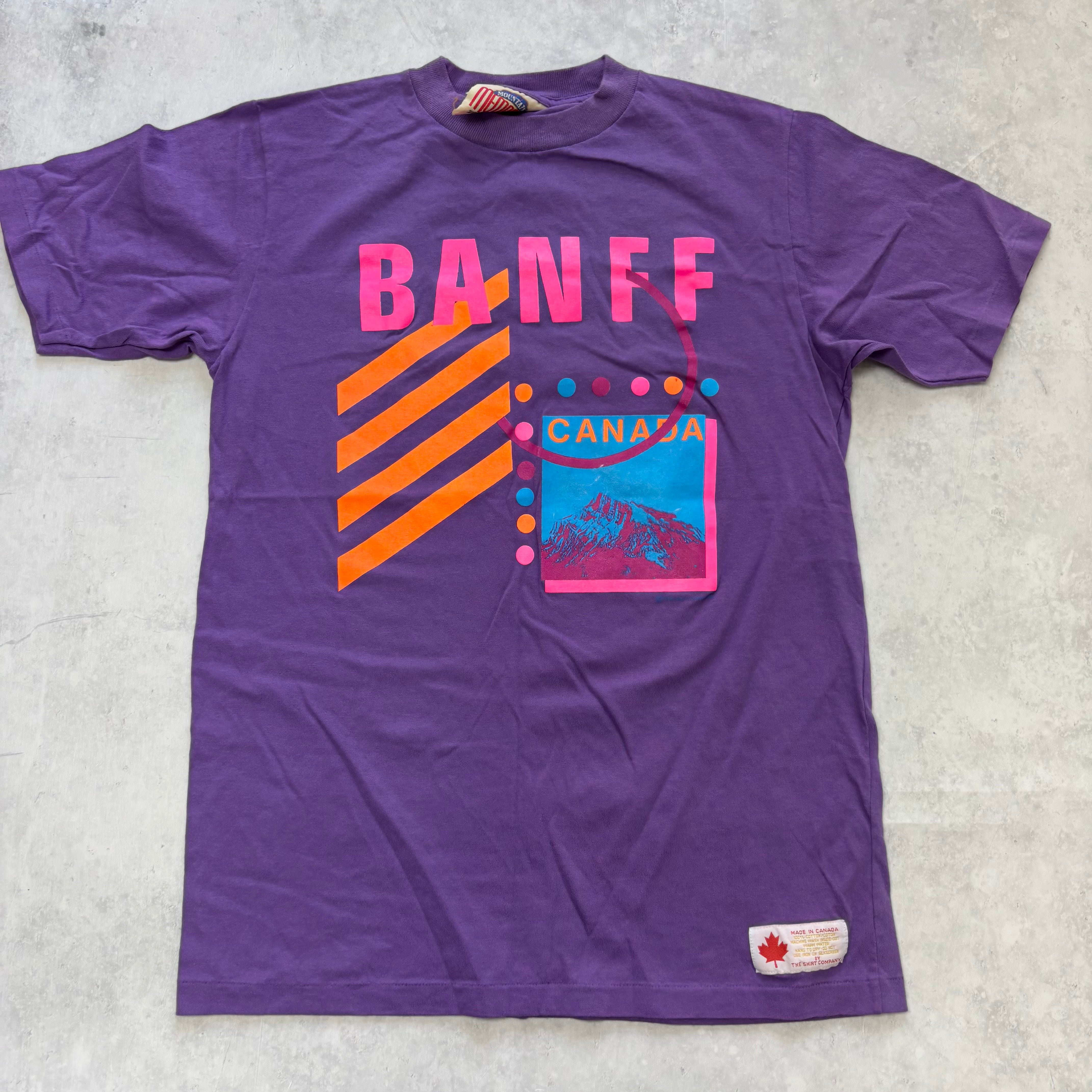 Vintage T Shirt Mens Medium Purple Single Stitch Graphic Print 90s Tourist (E)