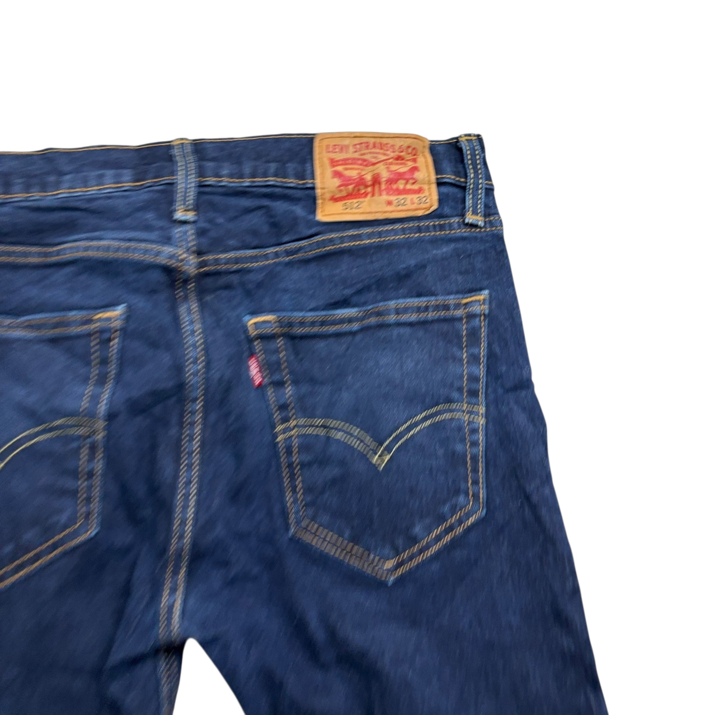 Levis 512 Jeans W32 L32 Mens Dark Blue Slim Tapered Fit Stretch Denim (E)