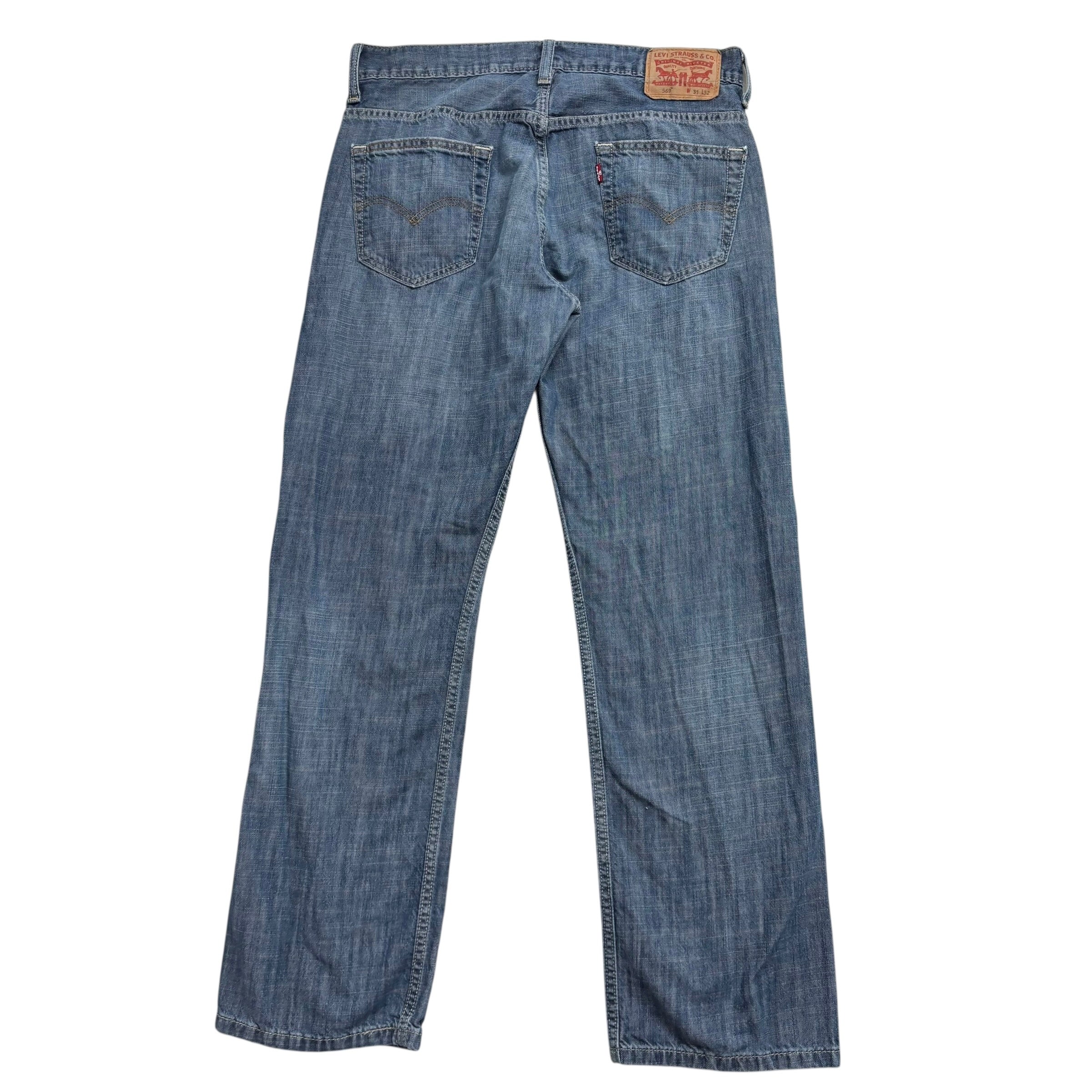 Levis 569 Jeans W31 L31 Mens Silver Blue Baggy Relaxed Straight Fit Denim