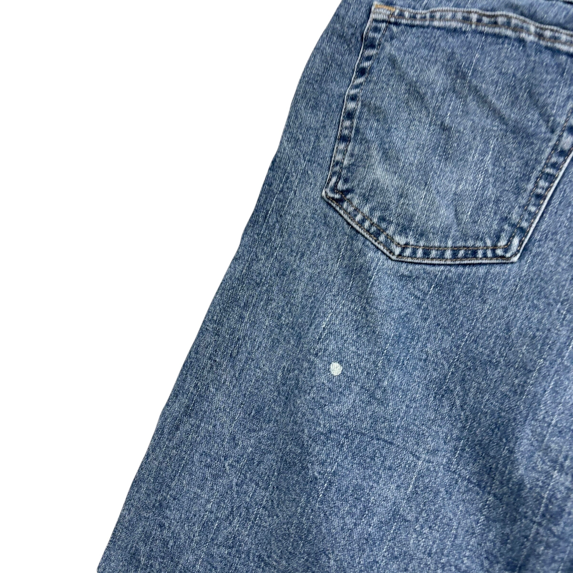 Wrangler Jeans W44 L30 Mens Mid Blue Relaxed Straight Fit Denim (F)