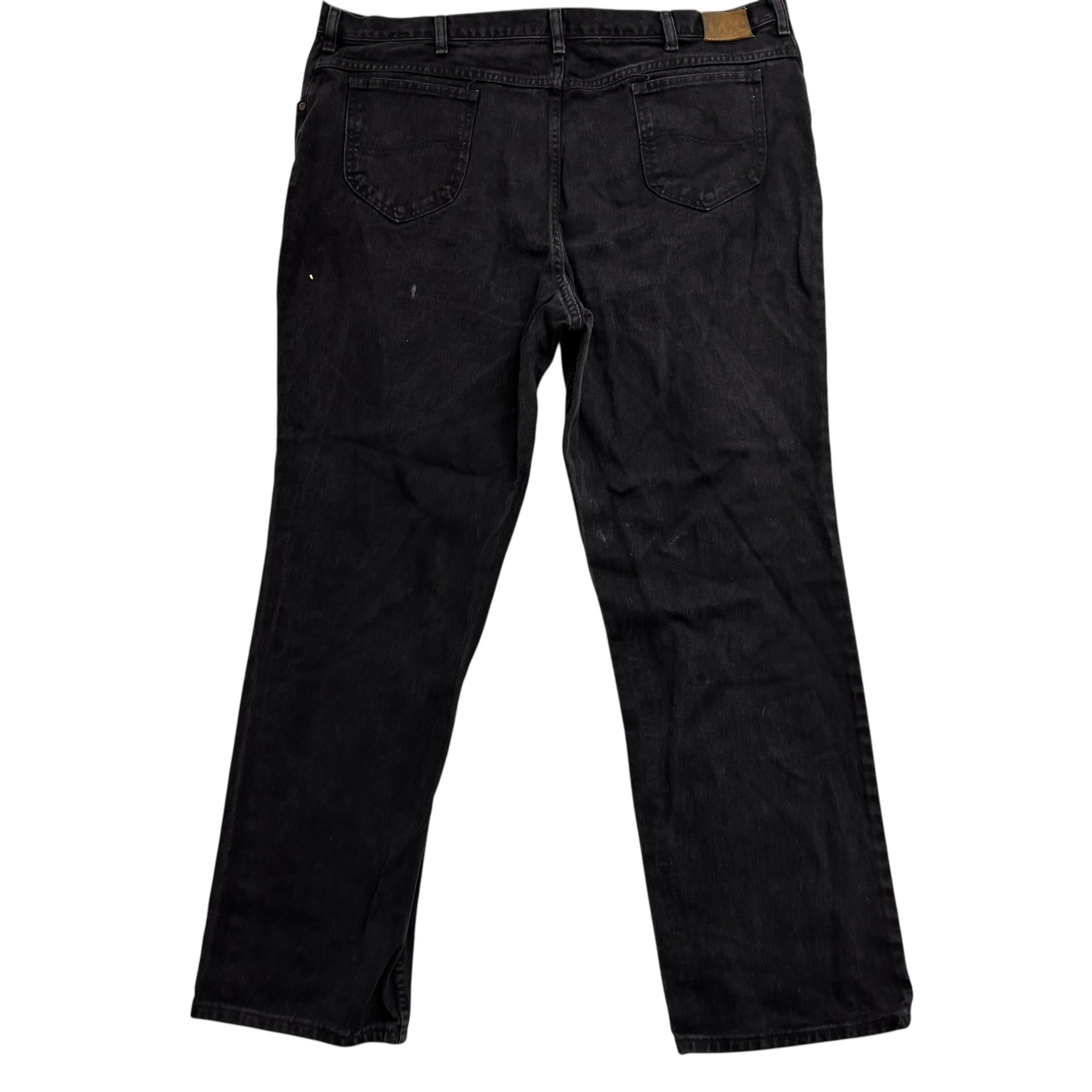 Lee Jeans W44 L34 Mens Black Relaxed Straight Fit Vintage Denim