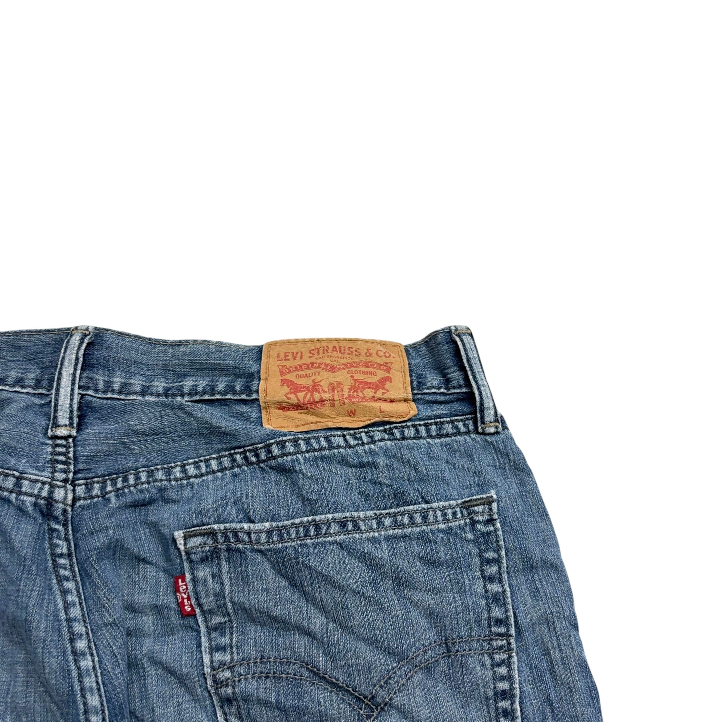 Levis 514 Jeans W34 L32 Mens Mid Blue Regular Straight Fit Denim